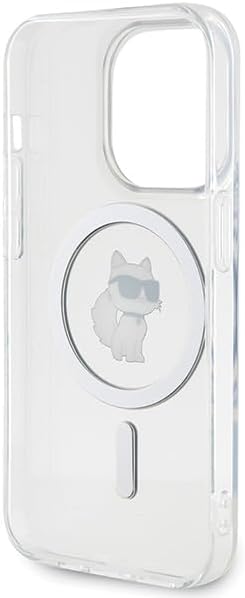 Karl Lagerfeld iPhone 15 Pro - IML Choupette Magsafe Σκληρή Θήκη με Πλαίσιο Σιλικόνης και MagSafe - Διάφανη - KLHMP15LHFCCNOT