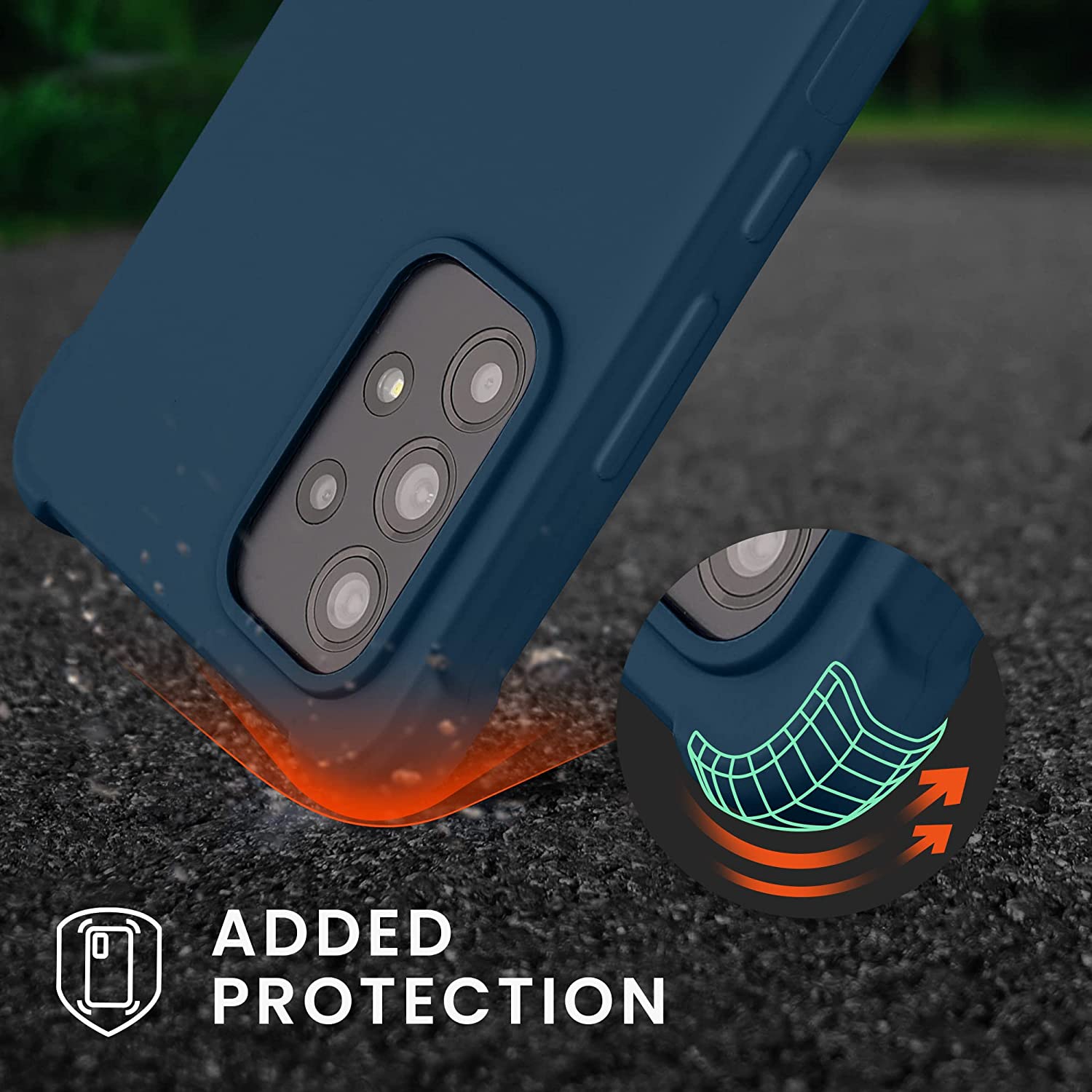 KW Samsung Galaxy A53 5G Θήκη Σιλικόνης TPU με Λουράκι - Dark Blue - 58566.17