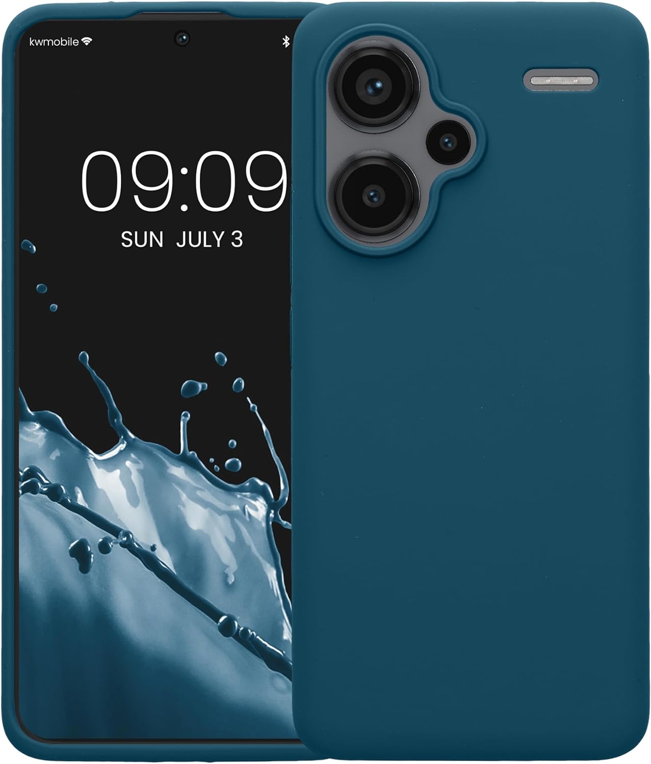 KW Xiaomi Redmi Note 13 Pro+ 5G Θήκη Σιλικόνης Rubberized TPU - Petrol Matte
