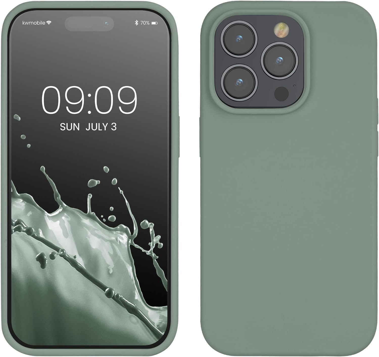 KW iPhone 14 Pro Θήκη Σιλικόνης Rubberized TPU - Rainwashed Green