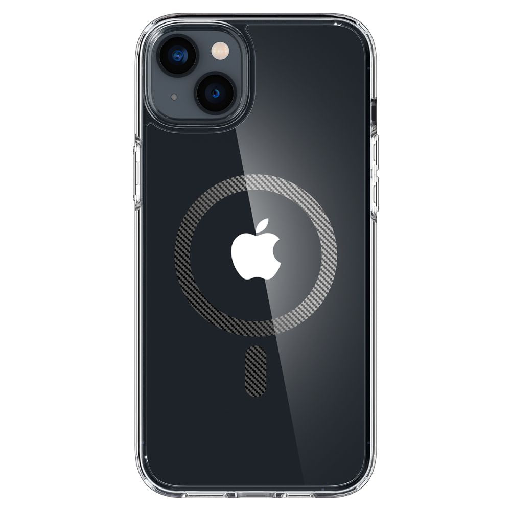 Spigen iPhone 14 Plus / iPhone 15 Plus Ultra Hybrid Mag Σκληρή Θήκη με Πλαίσιο Σιλικόνης Και MagSafe - Carbon Fiber / Διάφανη