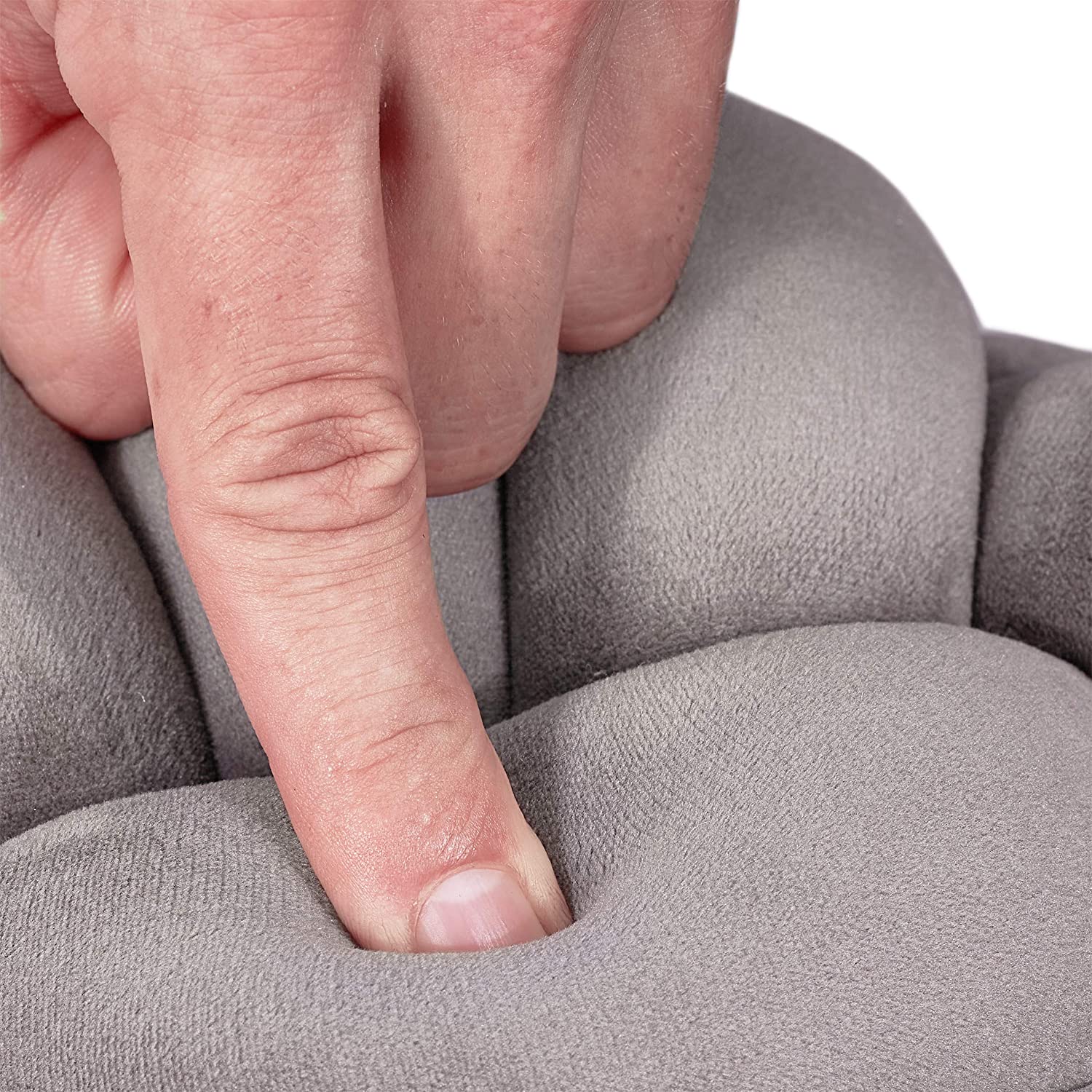 Relaxdays Μαξιλάρι Πλεξούδα - 25cm - Gray - 4052025939038