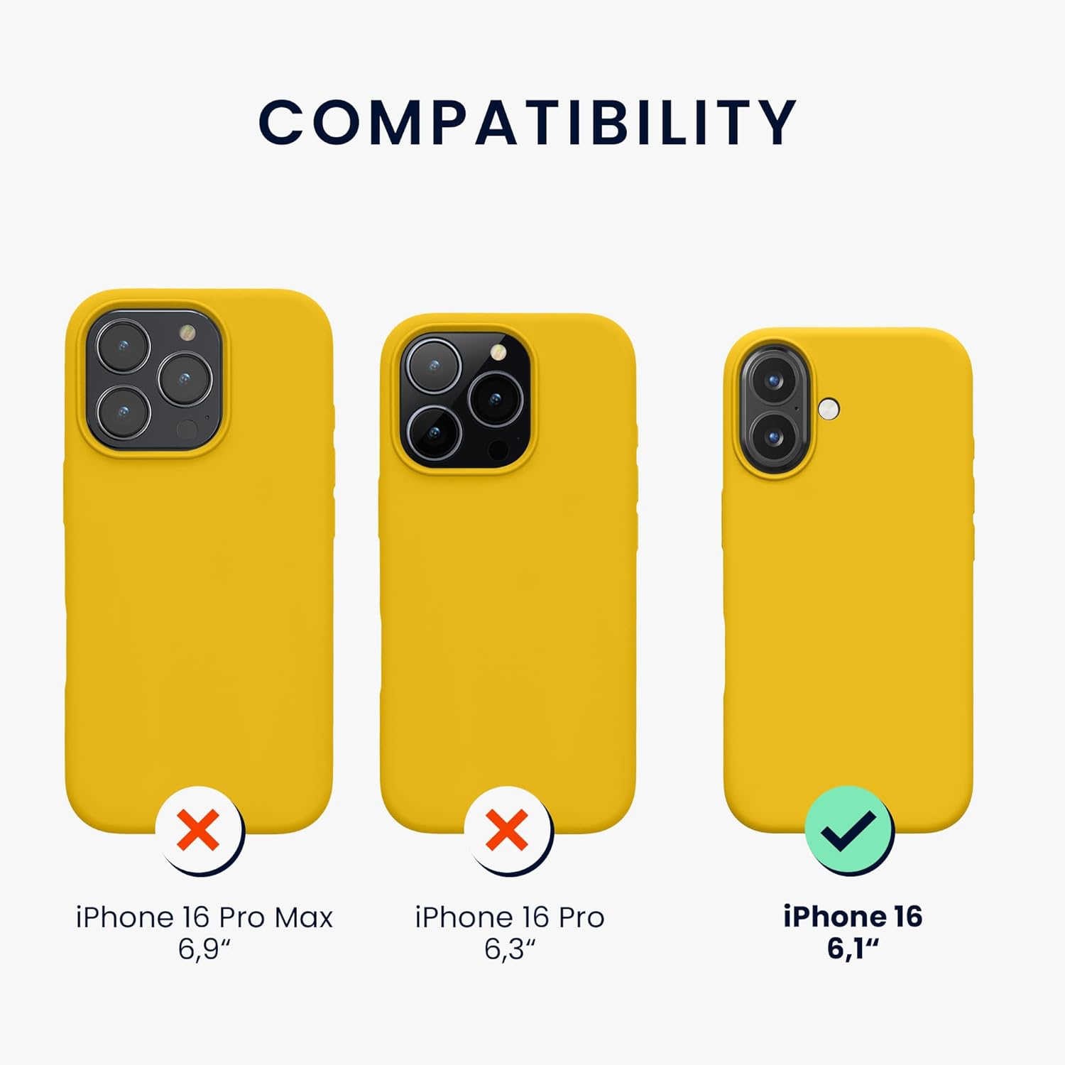 KW iPhone 16 Θήκη Σιλικόνης Rubberized TPU - Bright Yellow