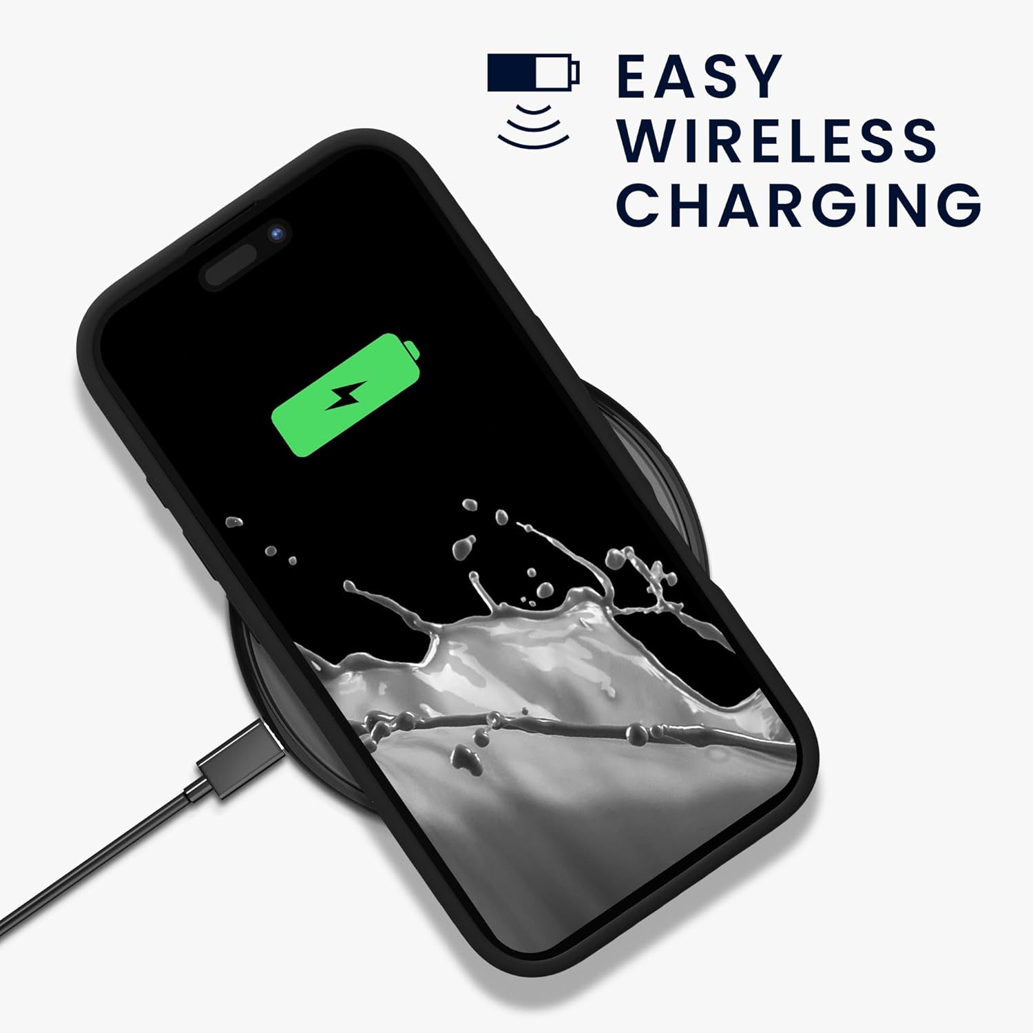 KW iPhone 16 Θήκη Σιλικόνης Rubberized TPU - Black