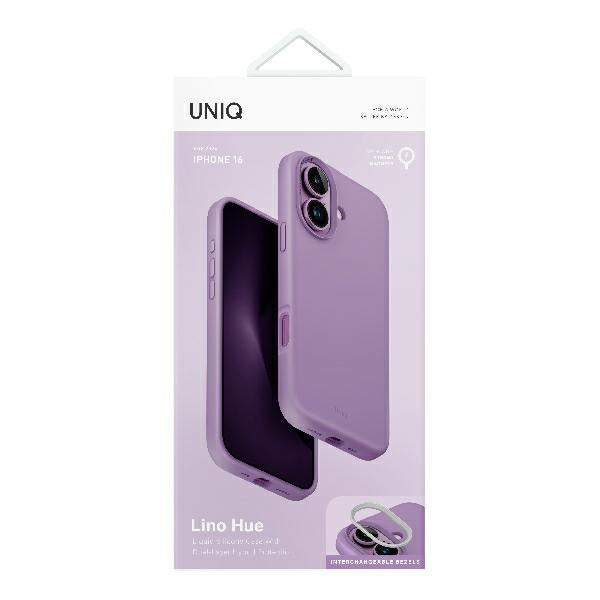 Uniq iPhone 16 Lino Hue Magclick Θήκη Σιλικόνης με MagSafe - Pink / Grape Pink
