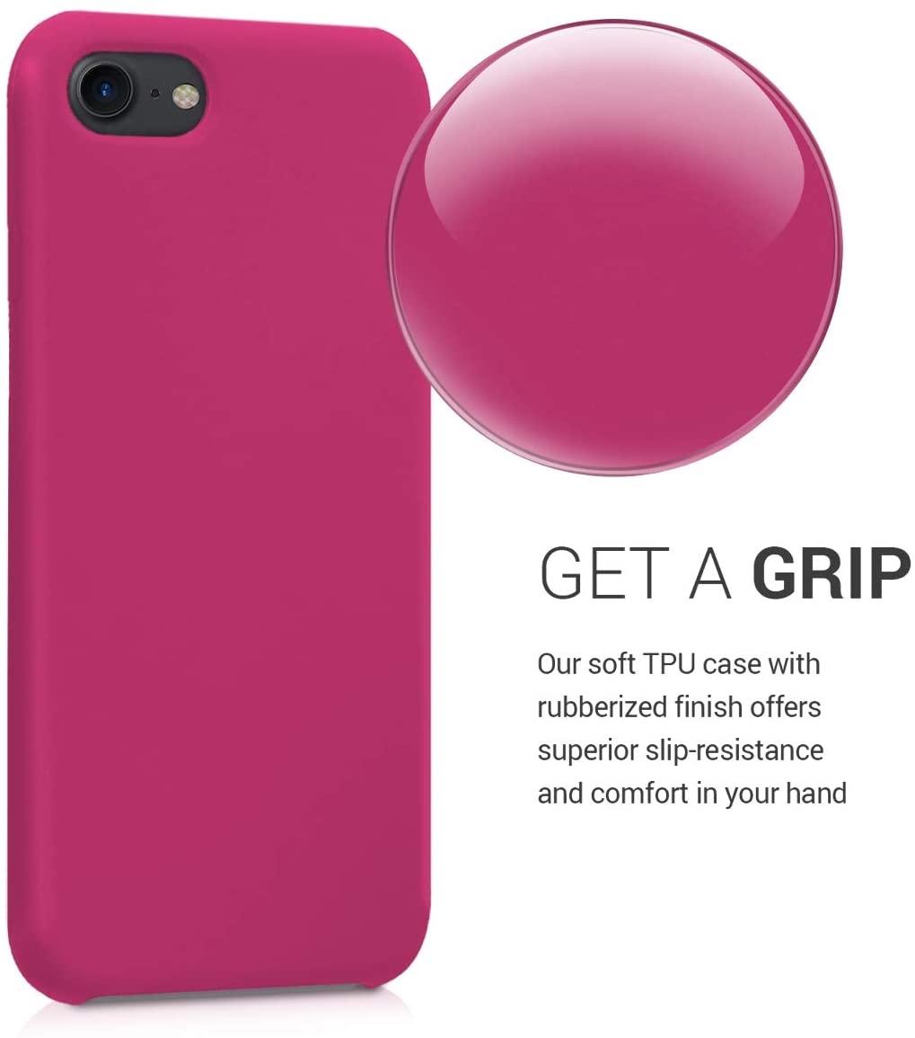 KW iPhone SE 2022 / SE 2020 / 7 / 8 Θήκη Σιλικόνης Rubber TPU - Pomegranate Red - 40225.175