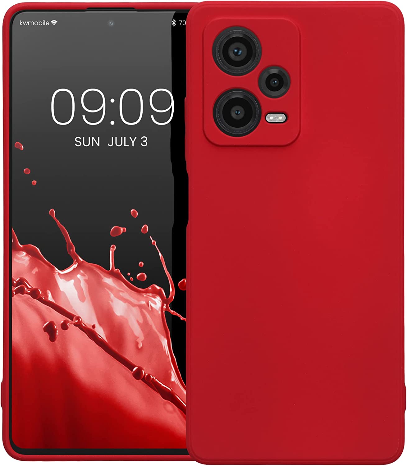 KW Xiaomi Redmi Note 12 Pro+ Θήκη Σιλικόνης Rubberized TPU - Sweet Cherry - 60734.229