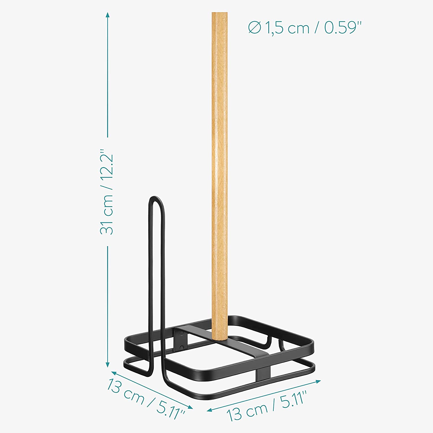 Navaris Βάση για Χαρτί Κουζίνας - Black - 54479.01