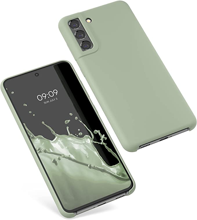 KW Samsung Galaxy S21 FE Θήκη Σιλικόνης Rubber TPU - Gray Green - 55487.172