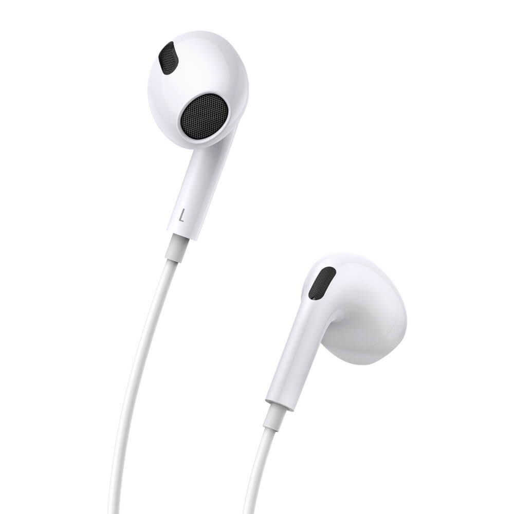Baseus Encok C17 Wired Headphones - Ακουστικά για Smartphones με Βύσμα Type C - White - NGCR010002
