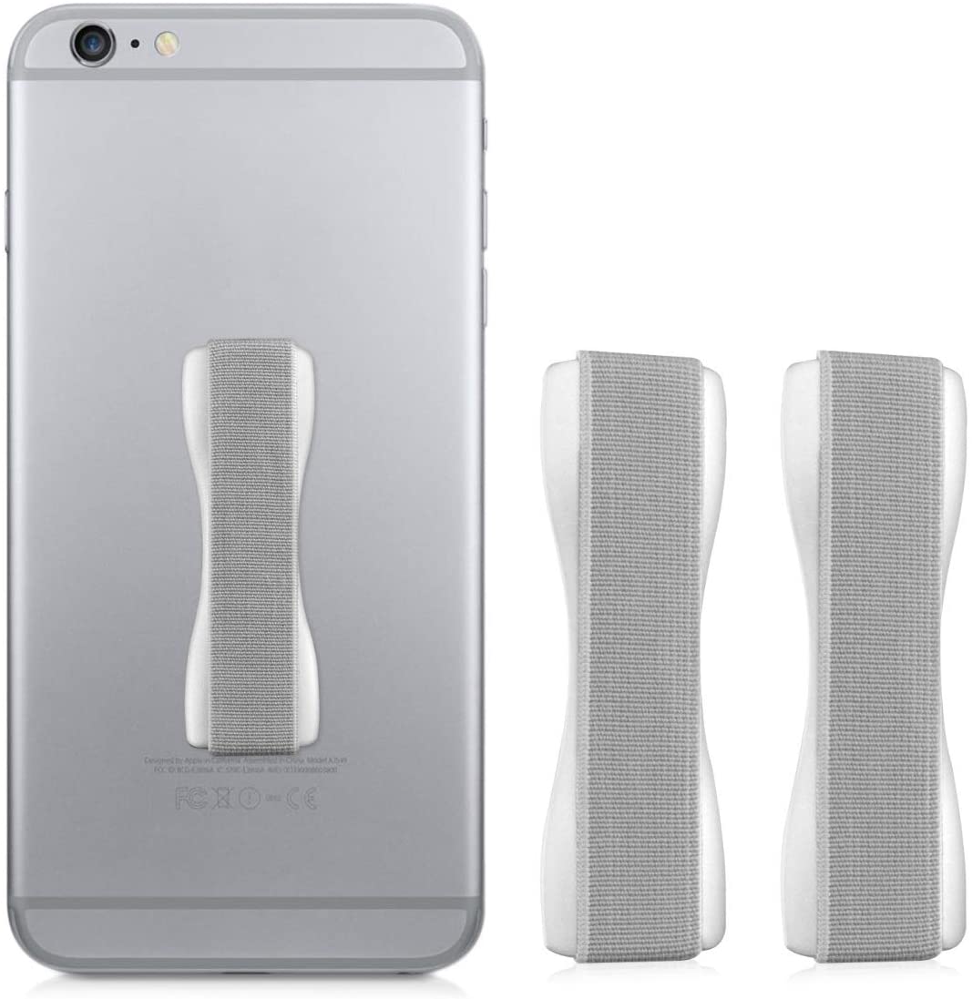KW Σετ με 3 Finger Holders for Smartphones / iPhones - Αξεσουάρ για Εύκολο Κράτημα με Ένα Χέρι - Silver - 43997.06