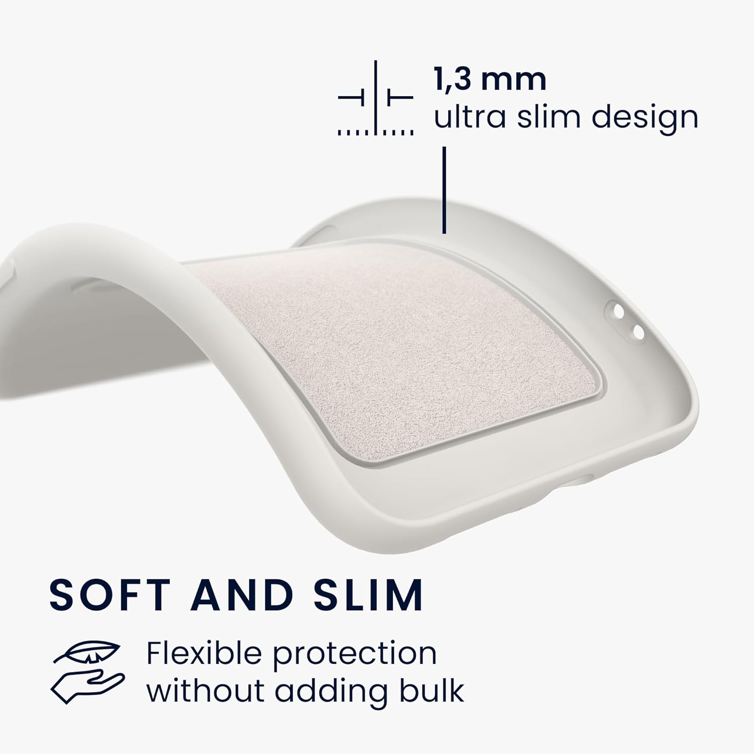 KW iPhone 16 Pro Θήκη Σιλικόνης TPU με Υποδοχή για Κάρτα - White