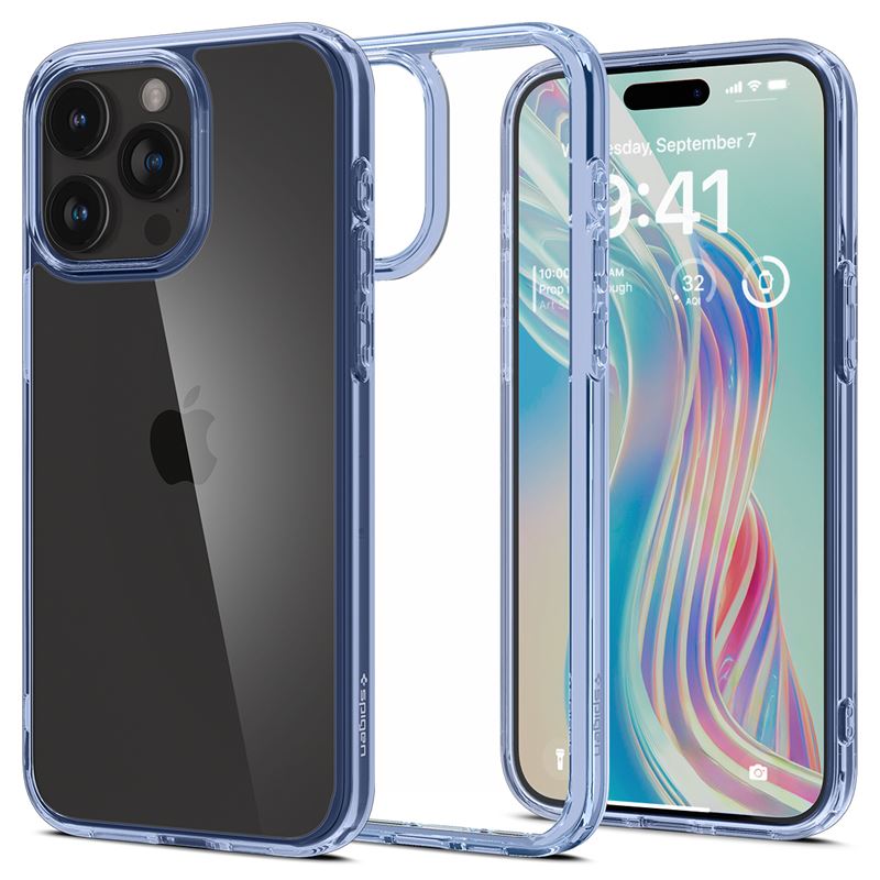 Spigen iPhone 15 Pro Max Ultra Hybrid Σκληρή Θήκη με Πλαίσιο Σιλικόνης - Sky Crystal