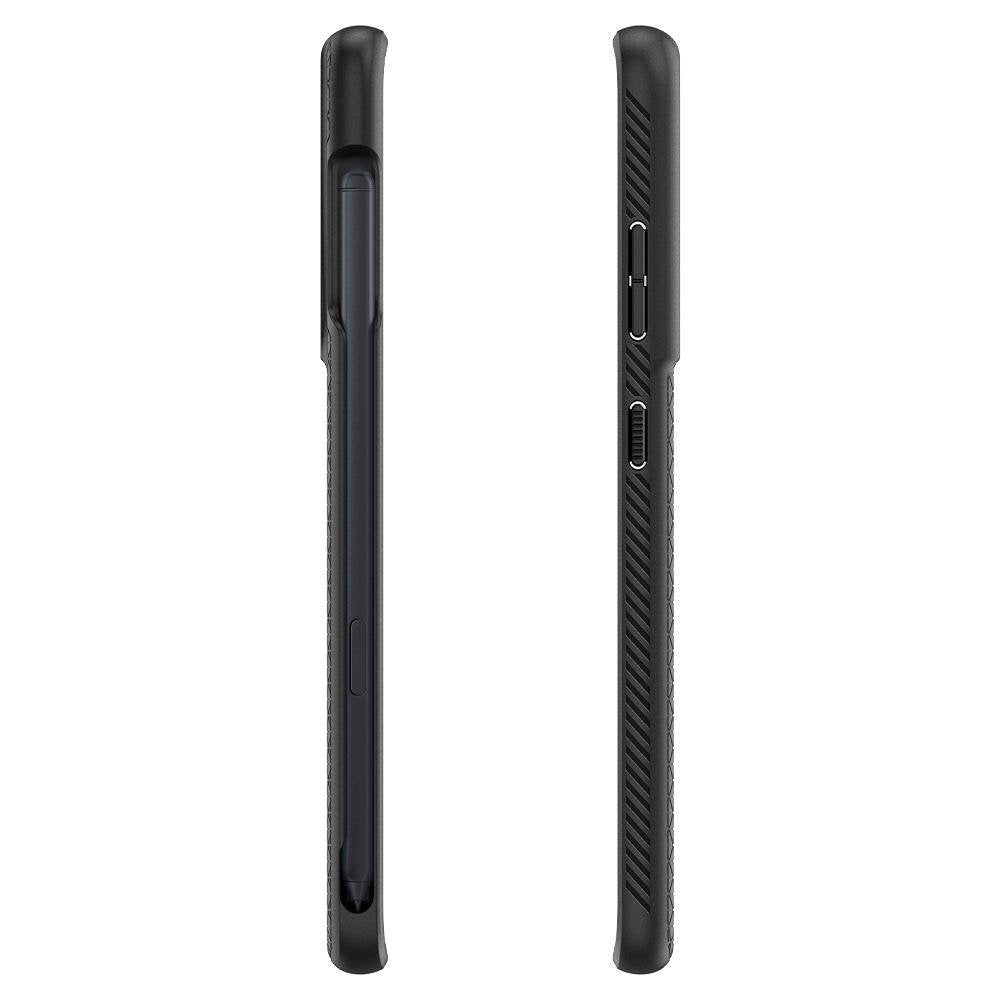 Spigen Samsung Galaxy S21 Ultra Liquid Air Pen Θήκη Σιλικόνης - Matte Black