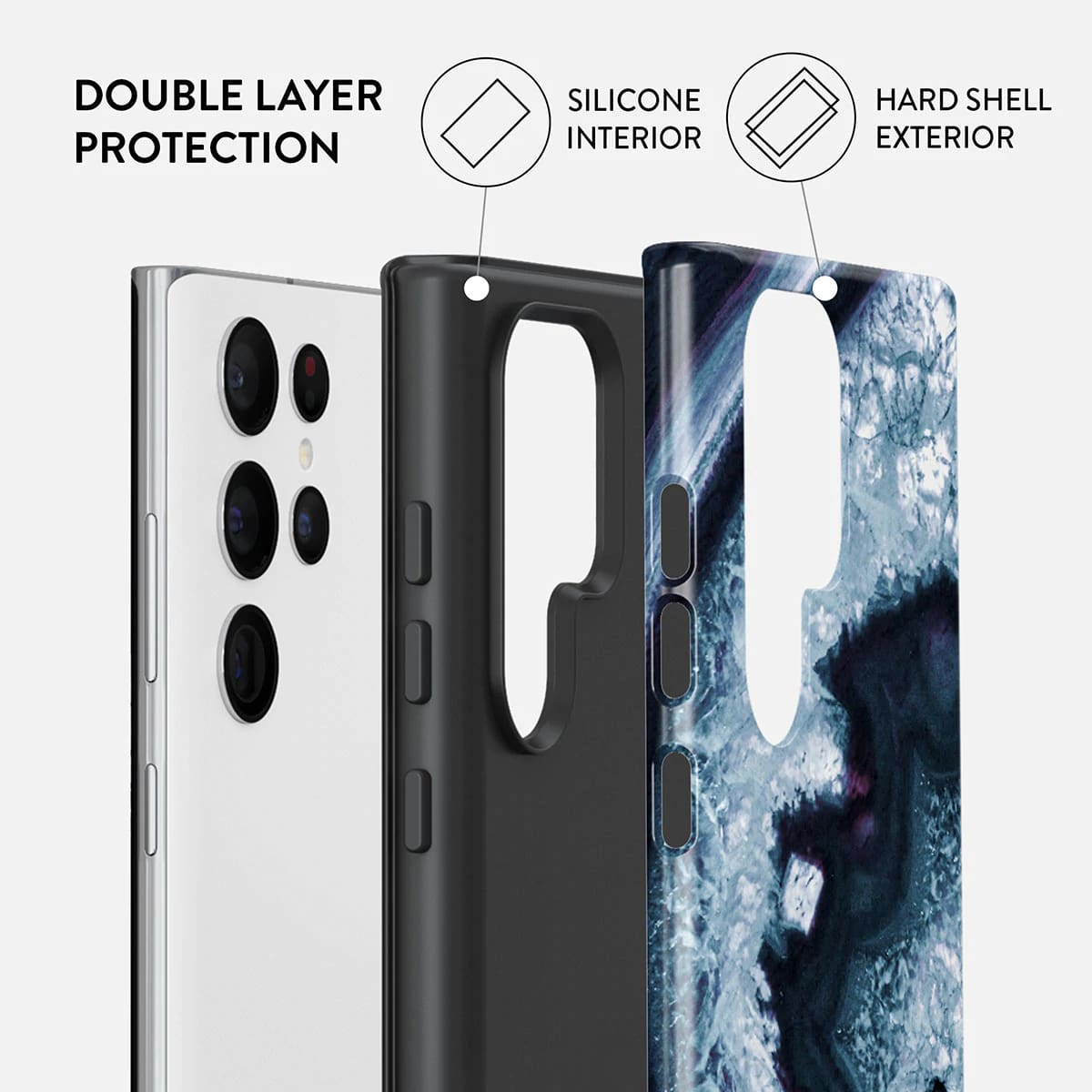 Burga Samsung Galaxy S22 Ultra Fashion Tough Σκληρή Θήκη - Frozen Lake