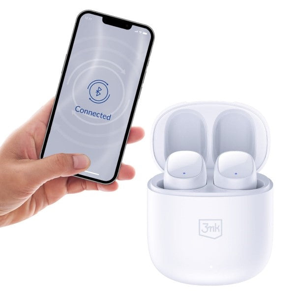 3MK FlowBuds - Bluetooth 5.3 - Ασύρματα ακουστικά για Κλήσεις / Μουσική - White