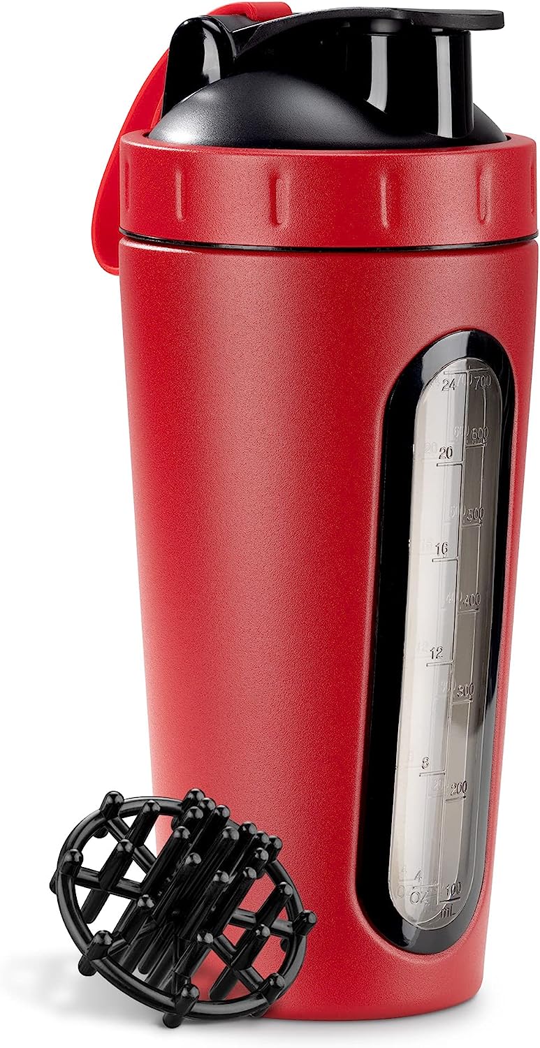 Navaris Σέικερ / Μπουκάλι από Ανοξείδωτο Ατσάλι - BPA FREE - 750mL - Red - 52703.2.09