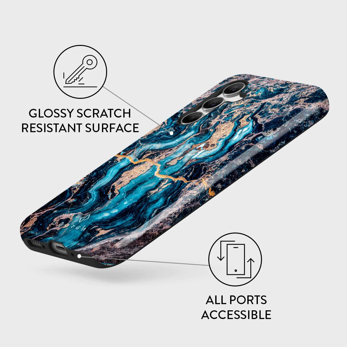 Burga Samsung Galaxy A54 5G Fashion Tough Σκληρή Θήκη - Mystic River