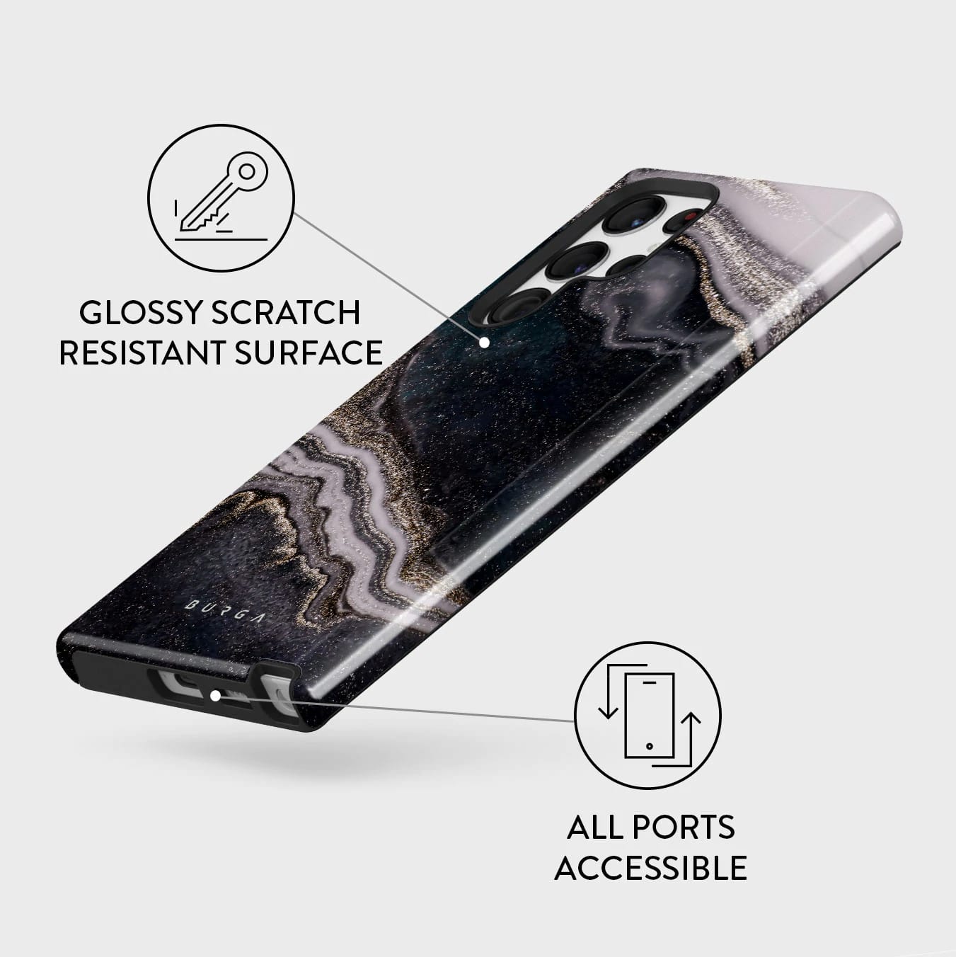 Burga Samsung Galaxy S22 Ultra Fashion Tough Σκληρή Θήκη - Magic Night