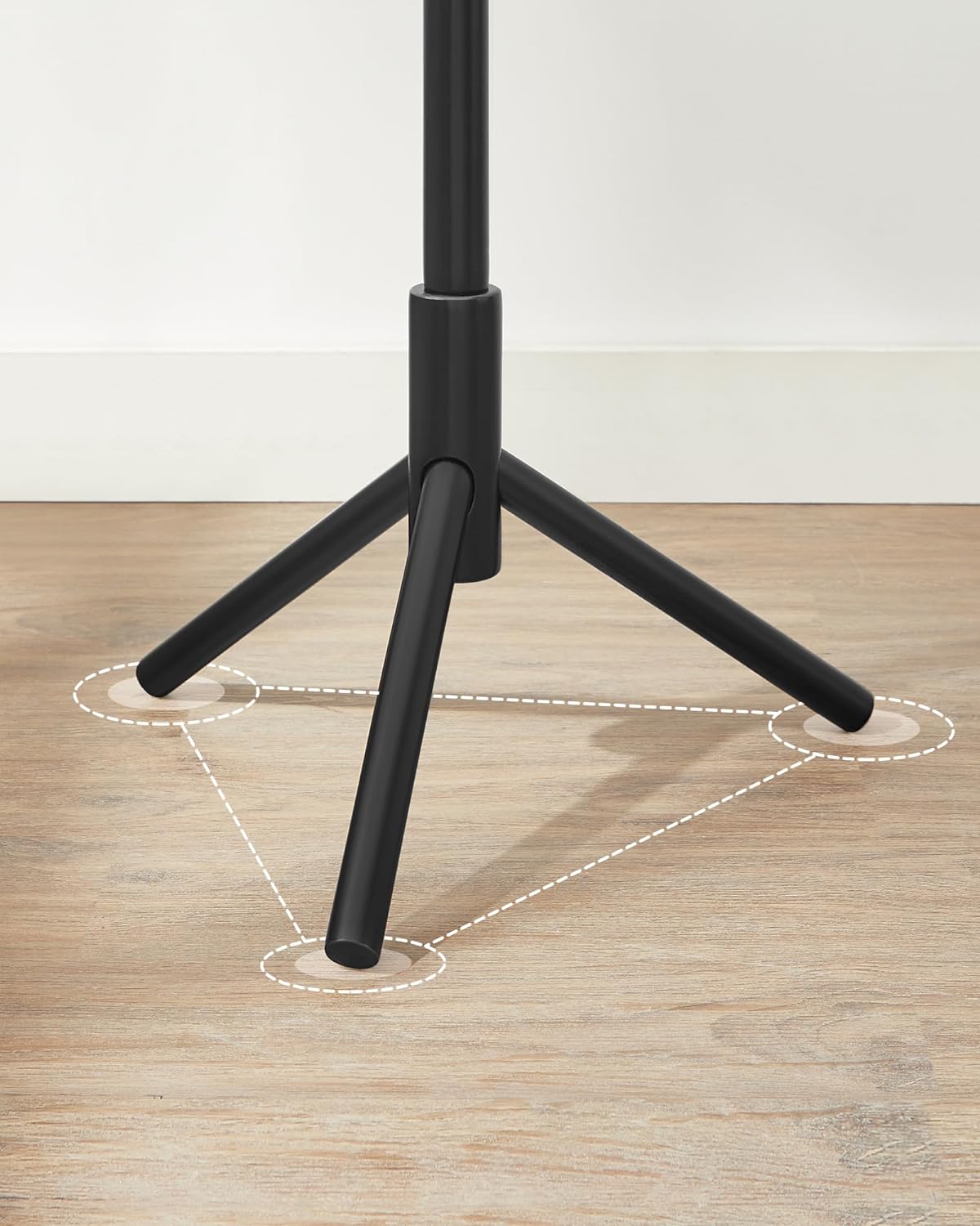 Vasagle Επιδαπέδια Ξύλινη Κρεμάστρα με Ρυθμιζόμενο Ύψος - Black - RCR004B01