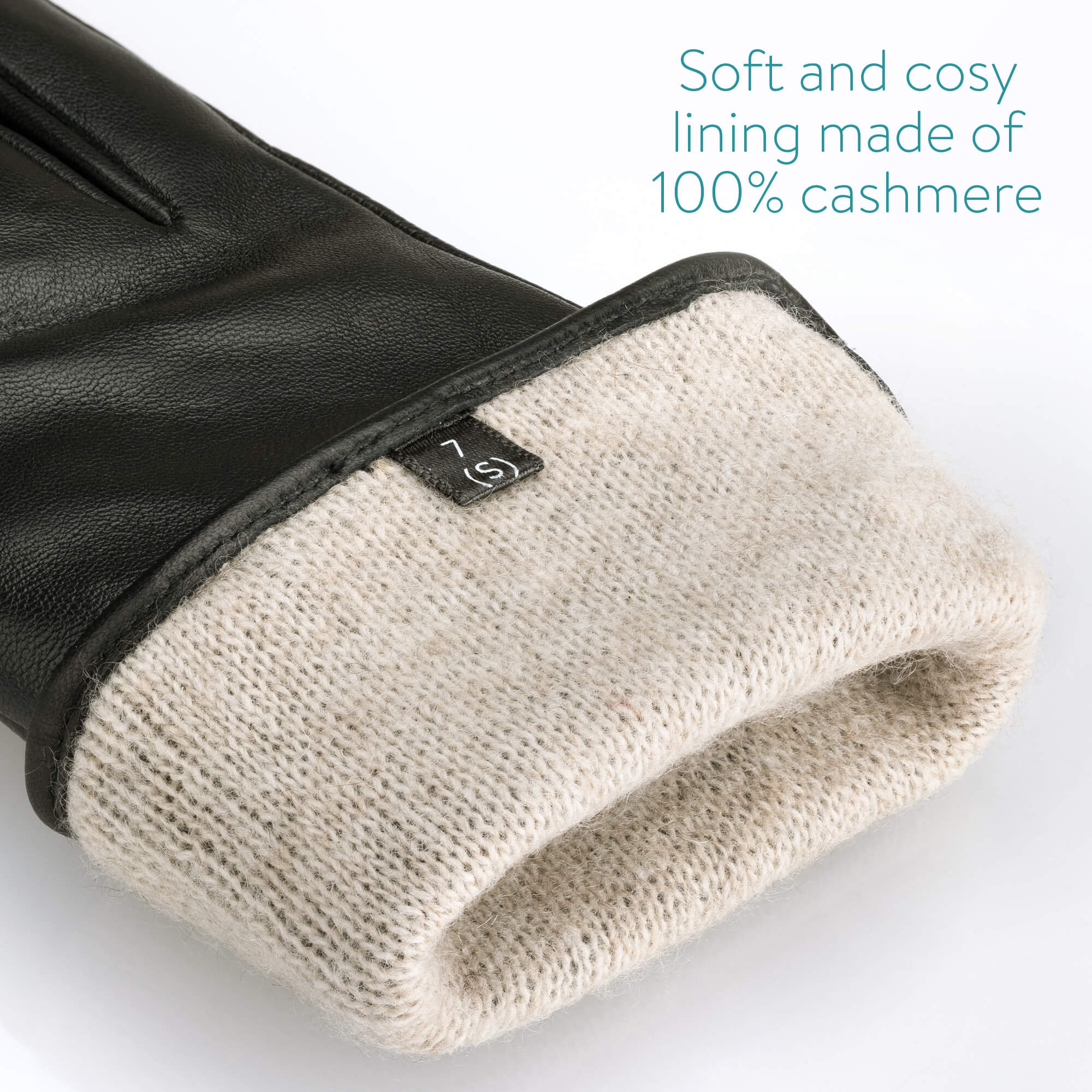 Navaris Γυναικεία Γάντια από Δέρμα Νάπα με Κουμπί - Small - Black - 54702.10.01