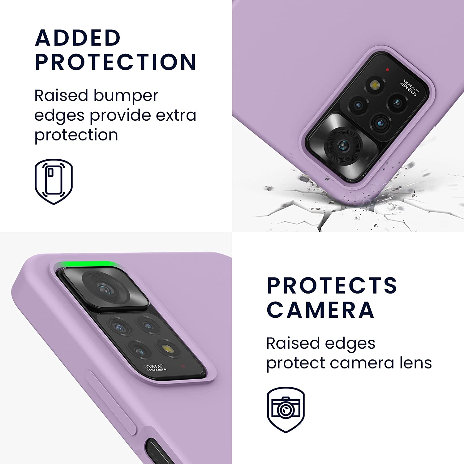 KW Xiaomi Redmi Note 11 Pro / Note 11 Pro 5G Θήκη Σιλικόνης Rubberized TPU - Mauve - 57373.140