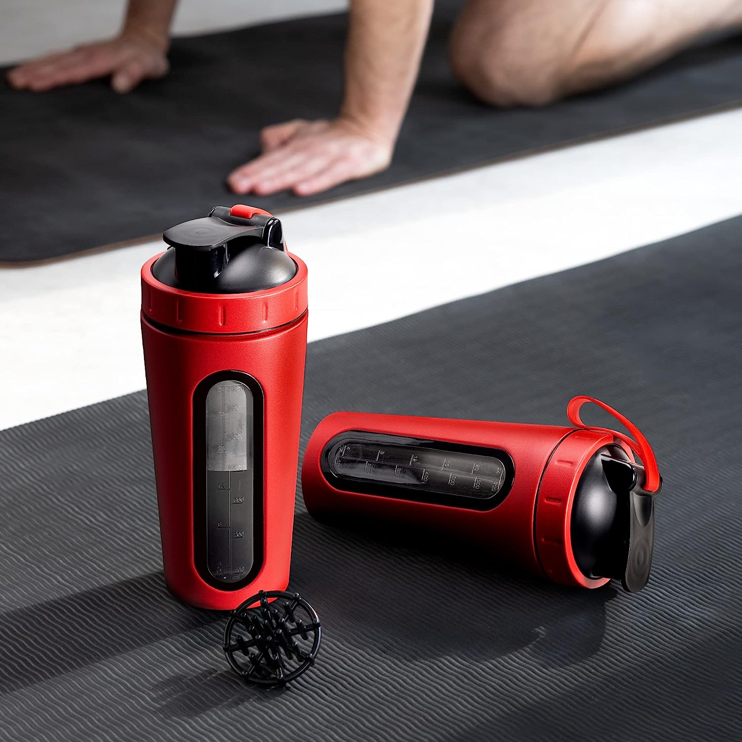 Navaris Σέικερ / Μπουκάλι από Ανοξείδωτο Ατσάλι - BPA FREE - 750mL - Red - 52703.2.09