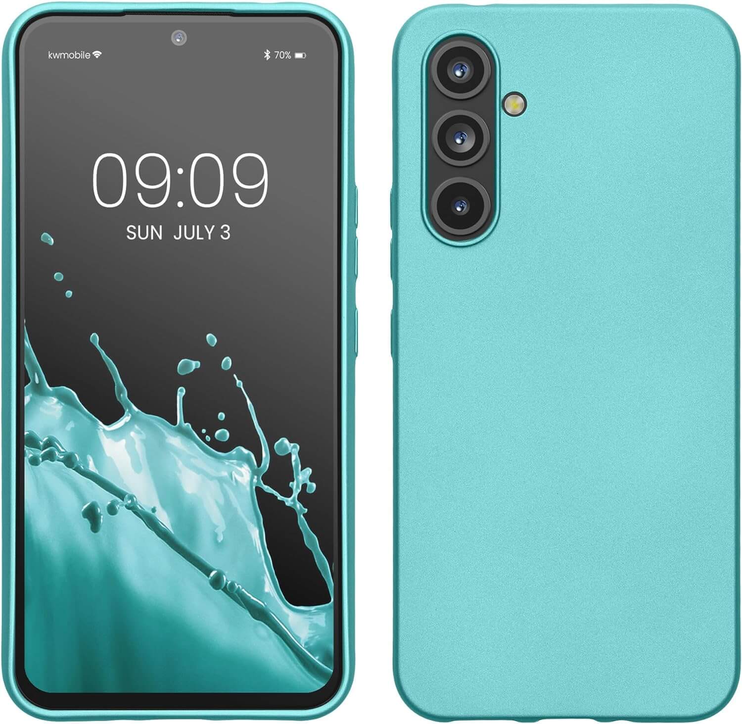 KW Samsung Galaxy A54 5G Θήκη Σιλικόνης TPU - Metallic Mint Green - 60797.231
