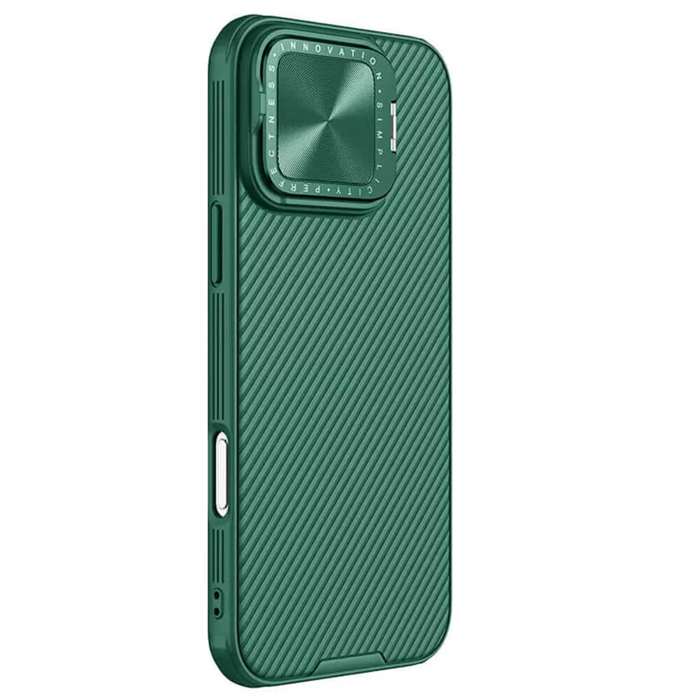 Nillkin iPhone 16 Pro Max CamShield Prop Σκληρή Θήκη με Κάλυμμα για την Κάμερα - Green