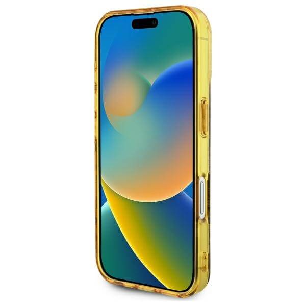 Guess iPhone 16 - IML Peony On 4G Background MagSafe - Θήκη με Επένδυση Συνθετικού Δέρματος - Brown - GUHMP16SH4PYEEW