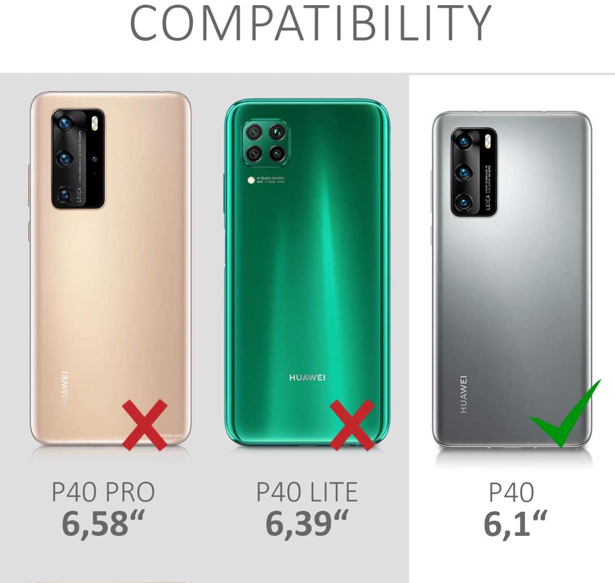 KW Huawei P40 Θήκη Πορτοφόλι Stand - Black - 51474.01