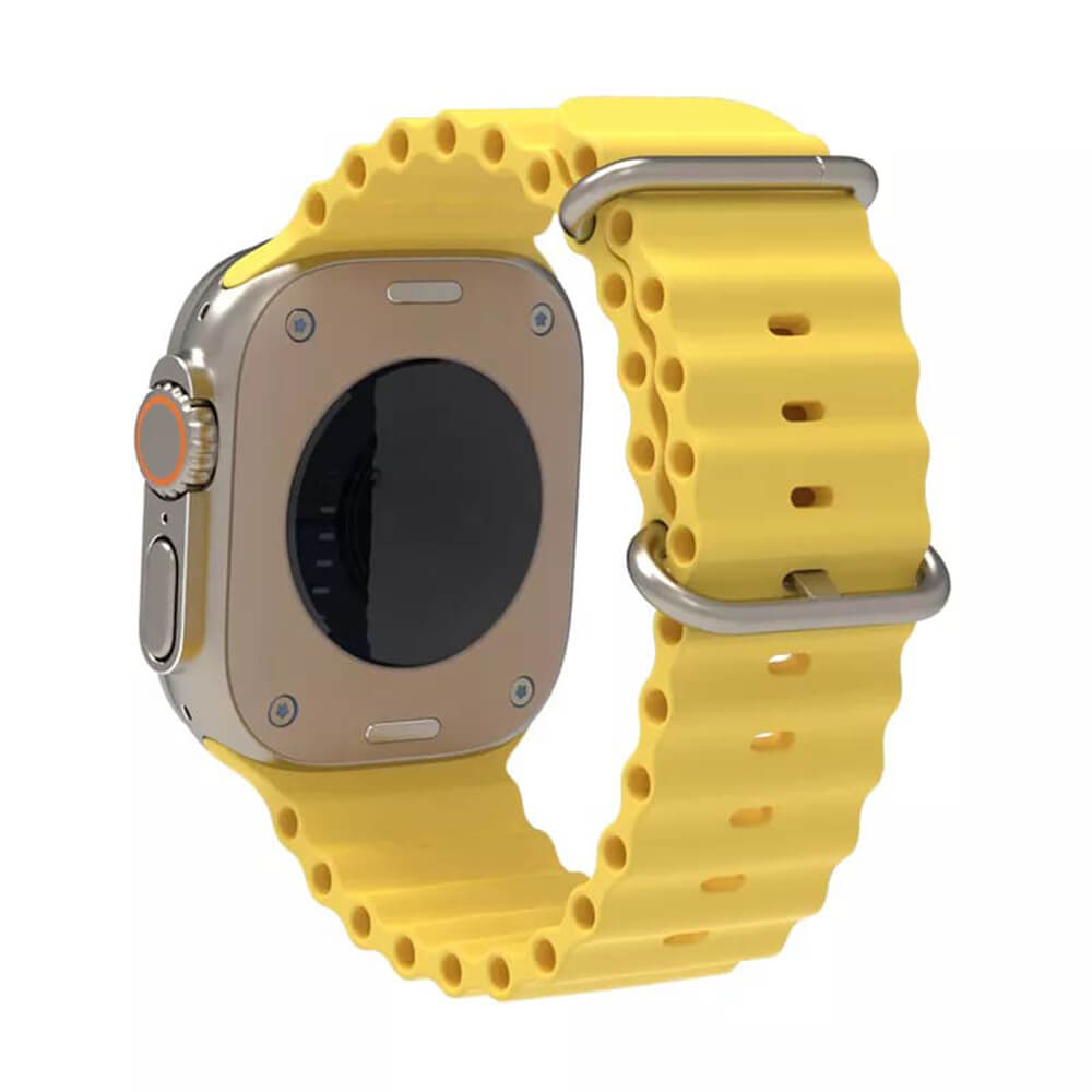 Techsuit Λουράκι Apple Watch 4/5/6/7/8/9/10/11 - SE (1/2/3) - ULTRA (1/2/3) - 44/45/46/49mm Watchband W038 Σιλικόνης - Yellow