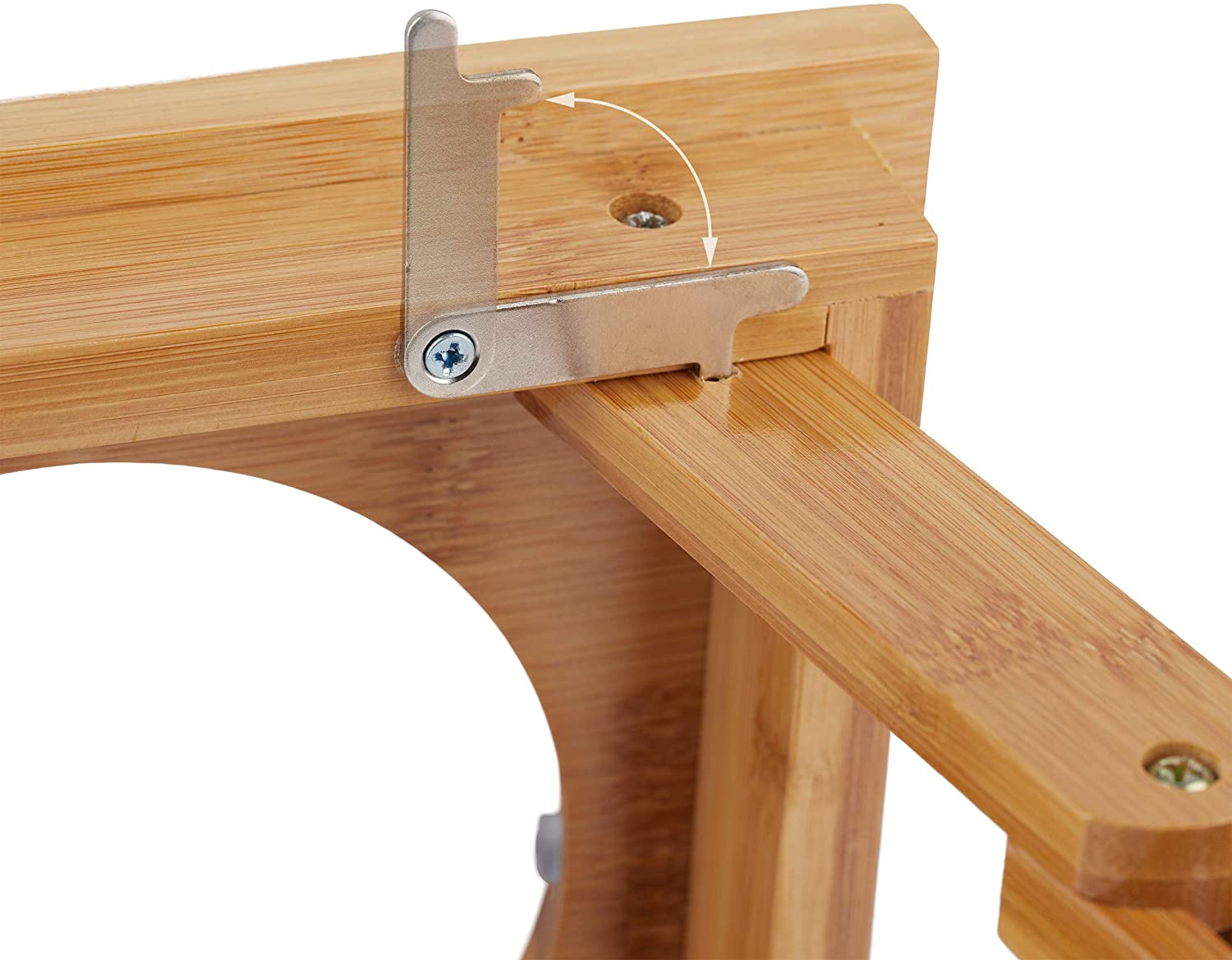 Relaxdays Foldable Bowl Stand - Αναδιπλούμενο Σταντ με 2 Μπολ για Νερό και Τροφή - 700 ml - Natural - 4052025916091