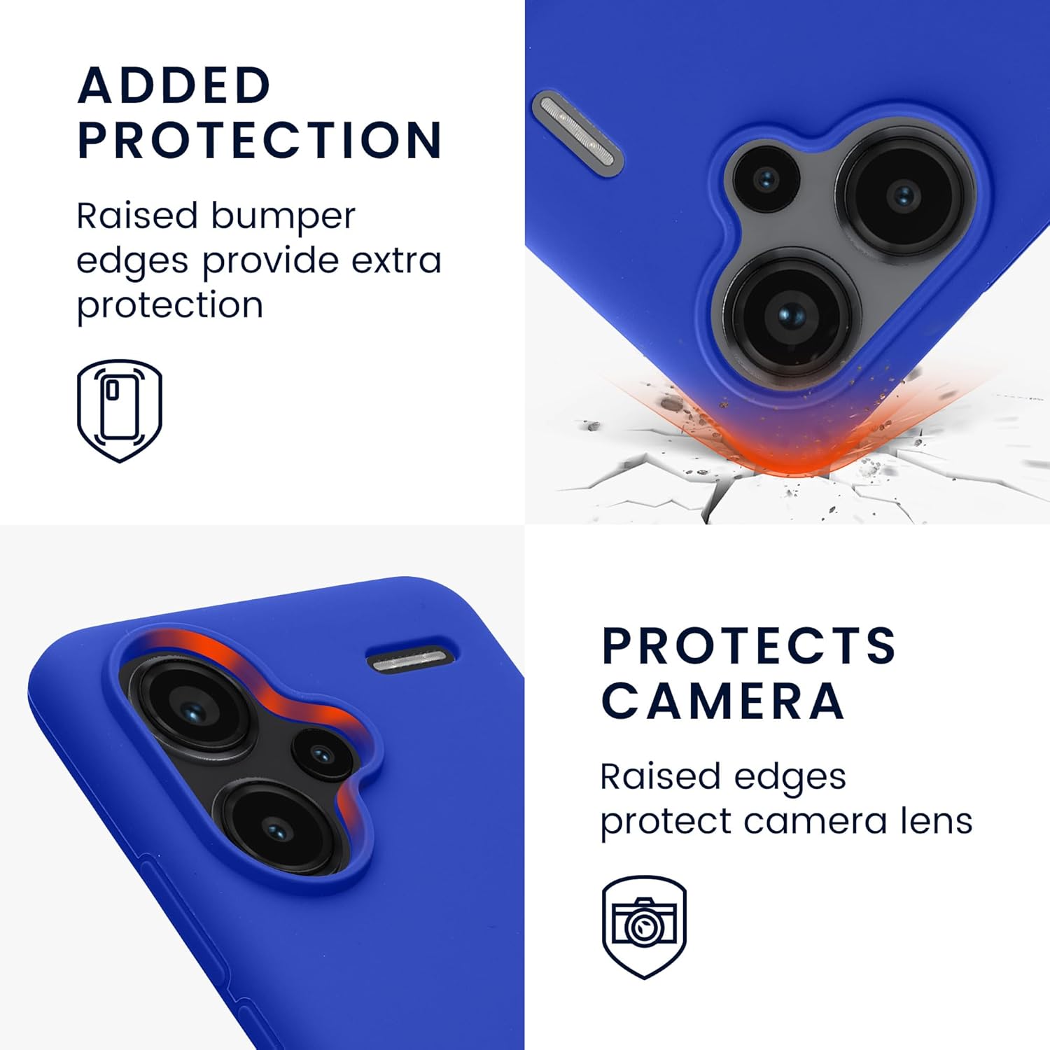 KW Xiaomi Redmi Note 13 Pro+ 5G Θήκη Σιλικόνης Rubberized TPU - Baltic Blue