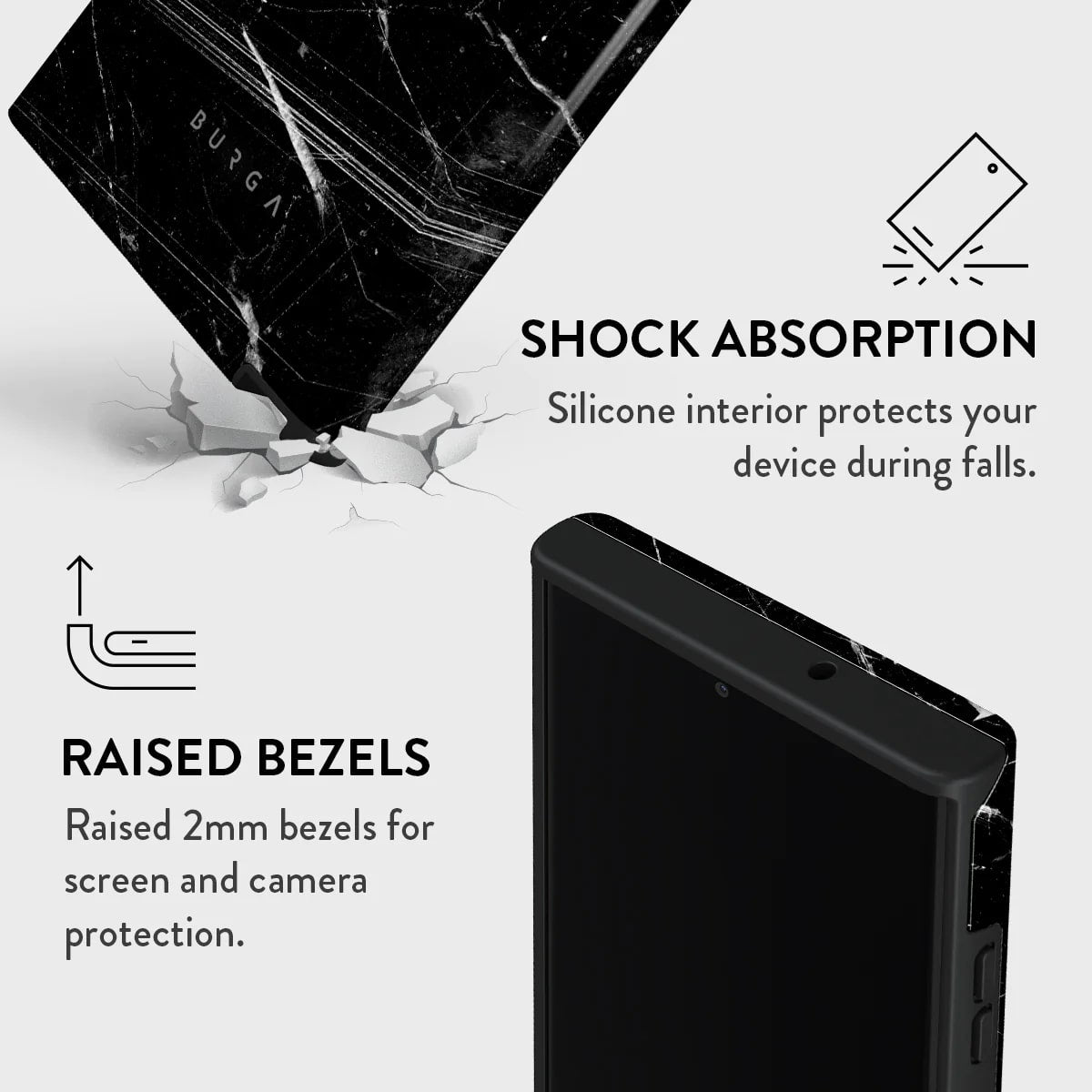 Burga Samsung Galaxy S23 Ultra Fashion Tough Σκληρή Θήκη - Noir Origin