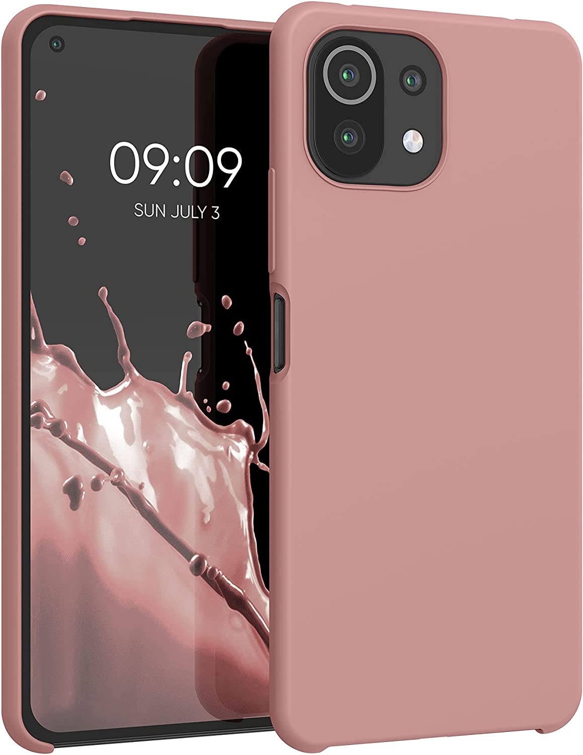 KW Xiaomi Mi 11 Lite / Mi 11 Lite 5G Θήκη Σιλικόνης Rubber TPU - Rose Tan - 54730.193