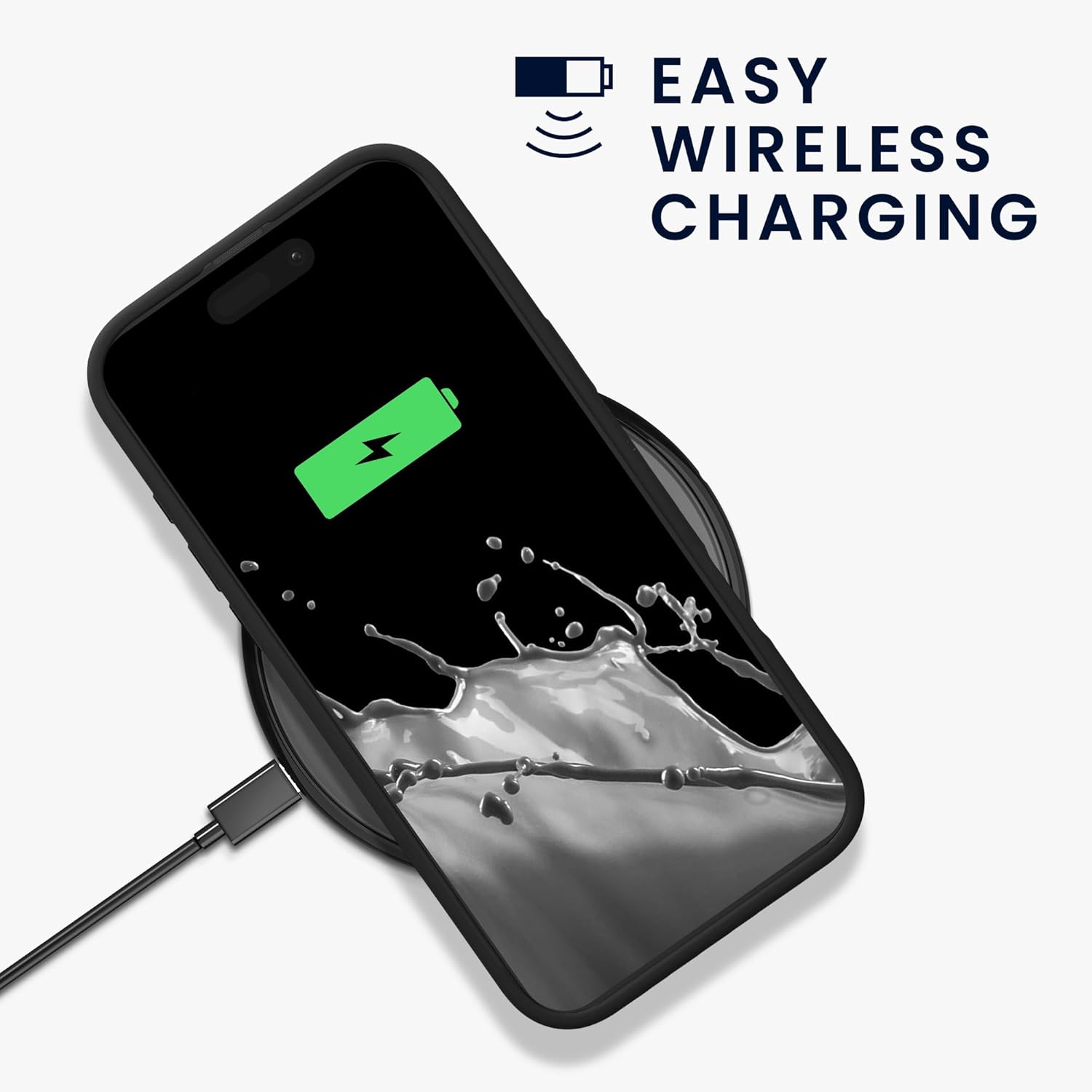 KW iPhone 16 Pro Max Θήκη Σιλικόνης Rubberized TPU - Black