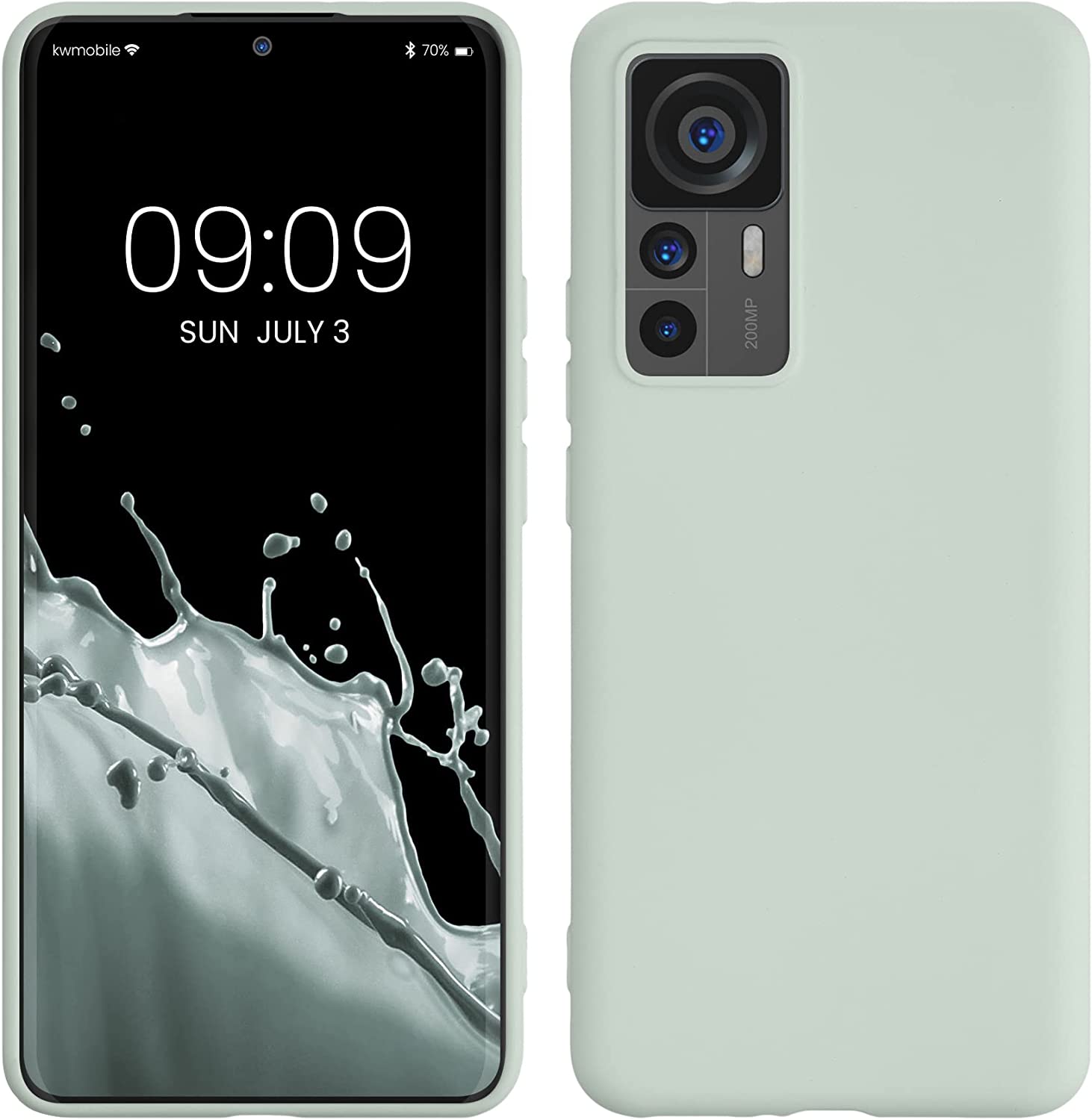KW Xiaomi 12T / 12T Pro Θήκη Σιλικόνης Rubberized TPU - Cool Mint - 60213.200