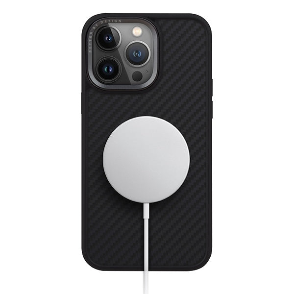 Uniq iPhone 15 Pro Max Keva MagClick Σκληρή Θήκη με Πλαίσιο Σιλικόνης και MagSafe - Black / Carbon Black