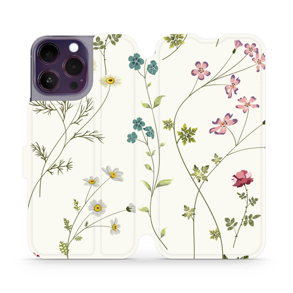 Mobiwear iPhone 14 Pro Max Θήκη Βιβλίο Slim Flip - Design Field Flowers - MD03S
