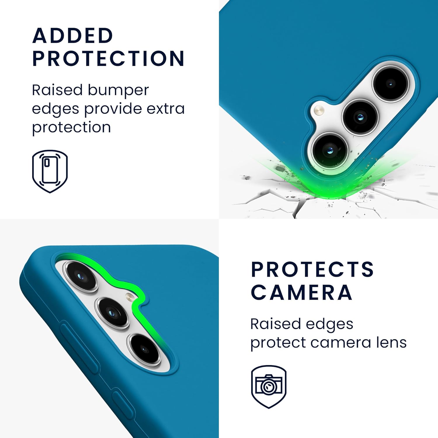 KW Samsung Galaxy A35 5G Θήκη Σιλικόνης Rubberized TPU - Caribbean Blue