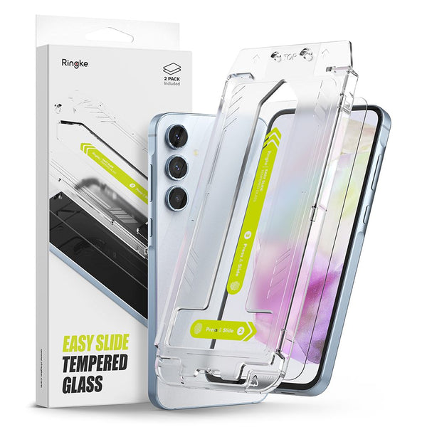 Ringke Samsung Galaxy A35 5G Easy Slide 2.5D 9H Case Friendly Αντιχαρακτικό Γυαλί Οθόνης - 2 Τεμάχια - Clear