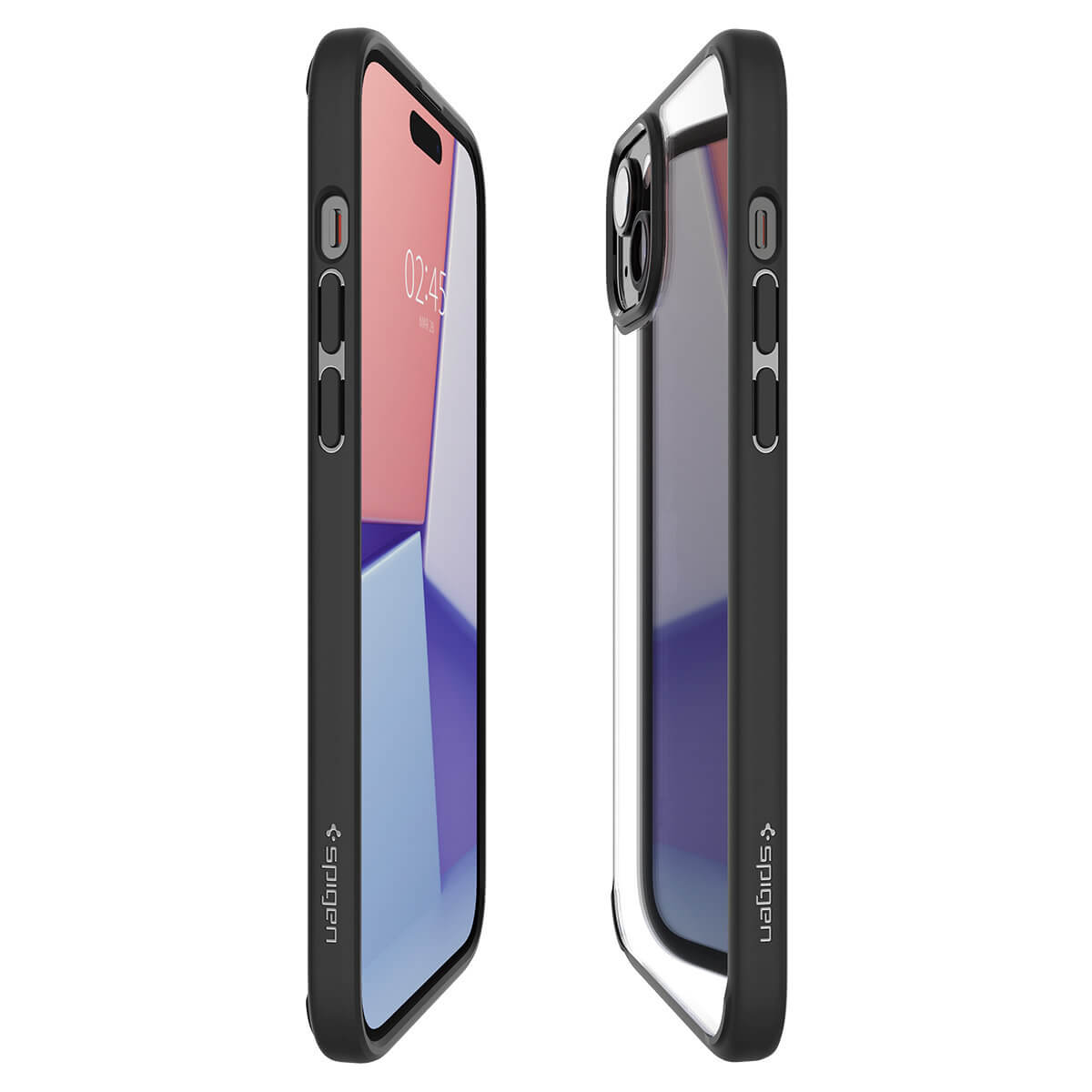Spigen iPhone 15 Plus Crystal Hybrid Σκληρή Θήκη με Πλαίσιο Σιλικόνης - Matte Black