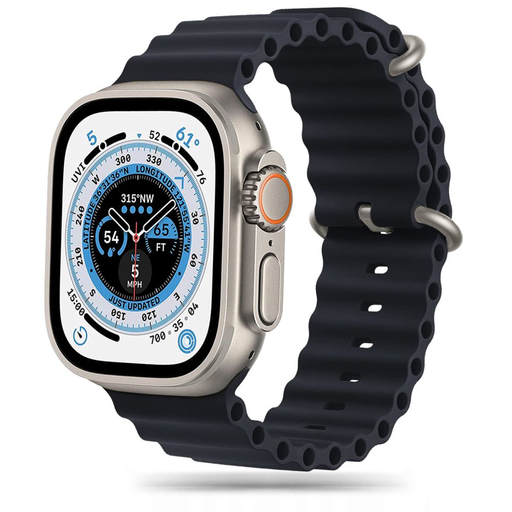 Tech-Protect Λουράκι Apple Watch 8/9/10/11 - SE (1/2/3) - Ultra (1/2/3) – 44/45/46/49mm IconBand Pro Λαστιχένιο - Black