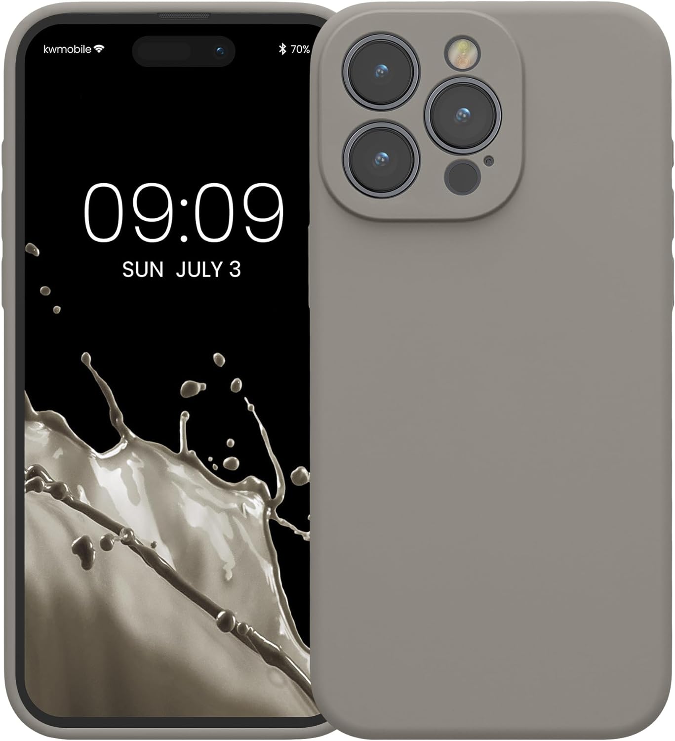 KW iPhone 15 Pro Max Θήκη Σιλικόνης Rubberized TPU - Stone Dust