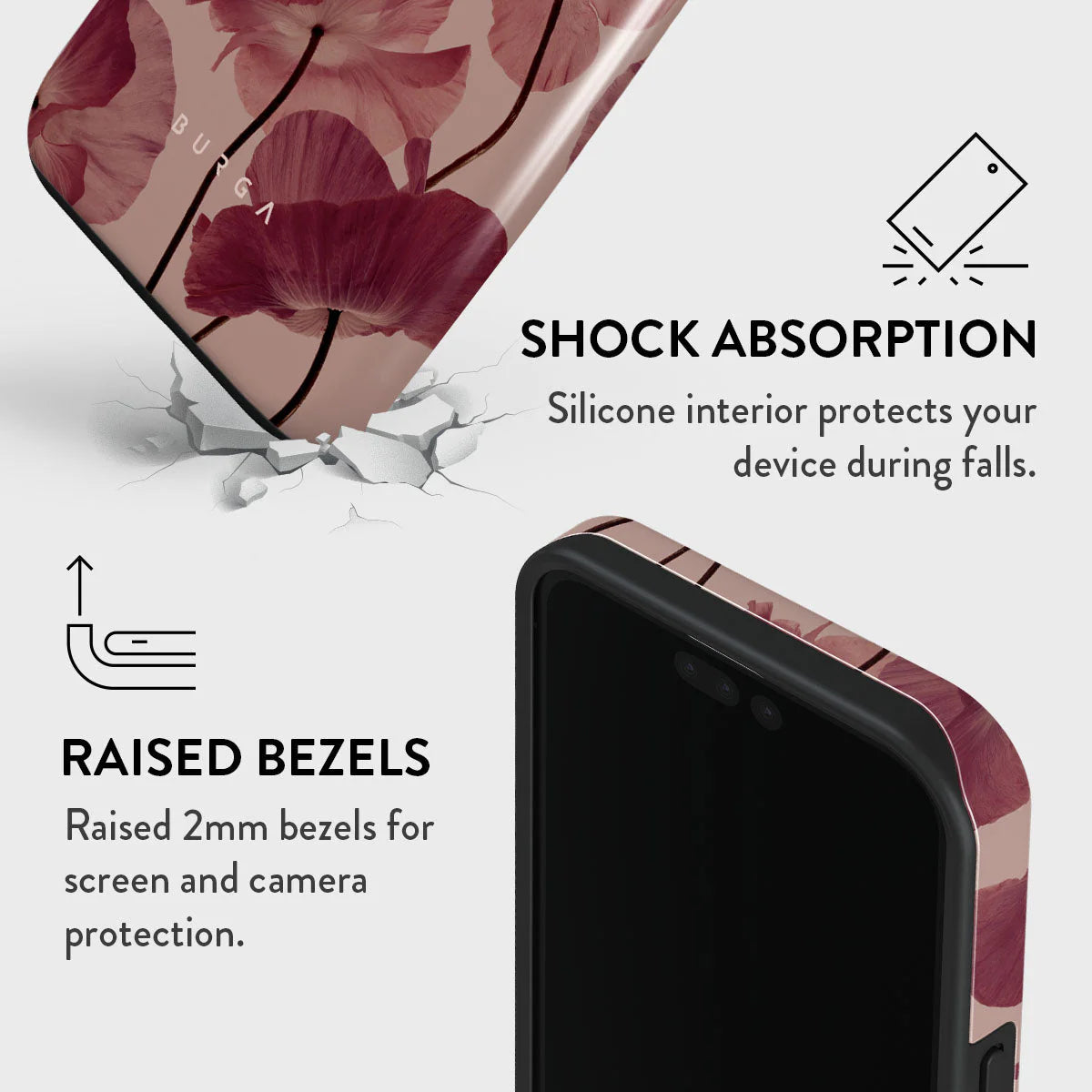 Burga iPhone 15 Pro Fashion Tough MagSafe Σκληρή Θήκη με MagSafe - Tender Kiss