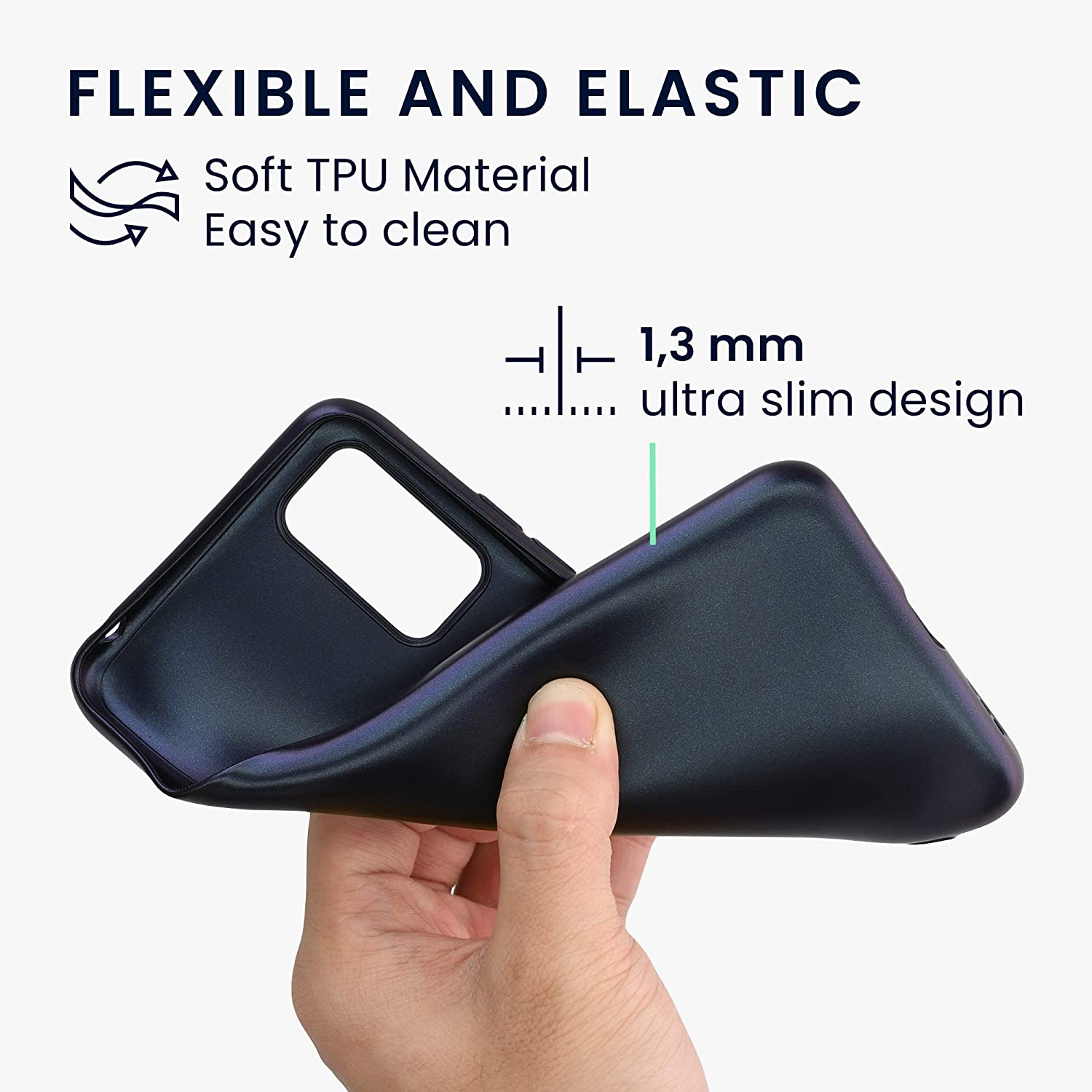 KW Xiaomi Redmi Note 10 5G / Poco M3 Pro 5G Θήκη Σιλικόνης TPU - Metallic Blackberry - 57664.115