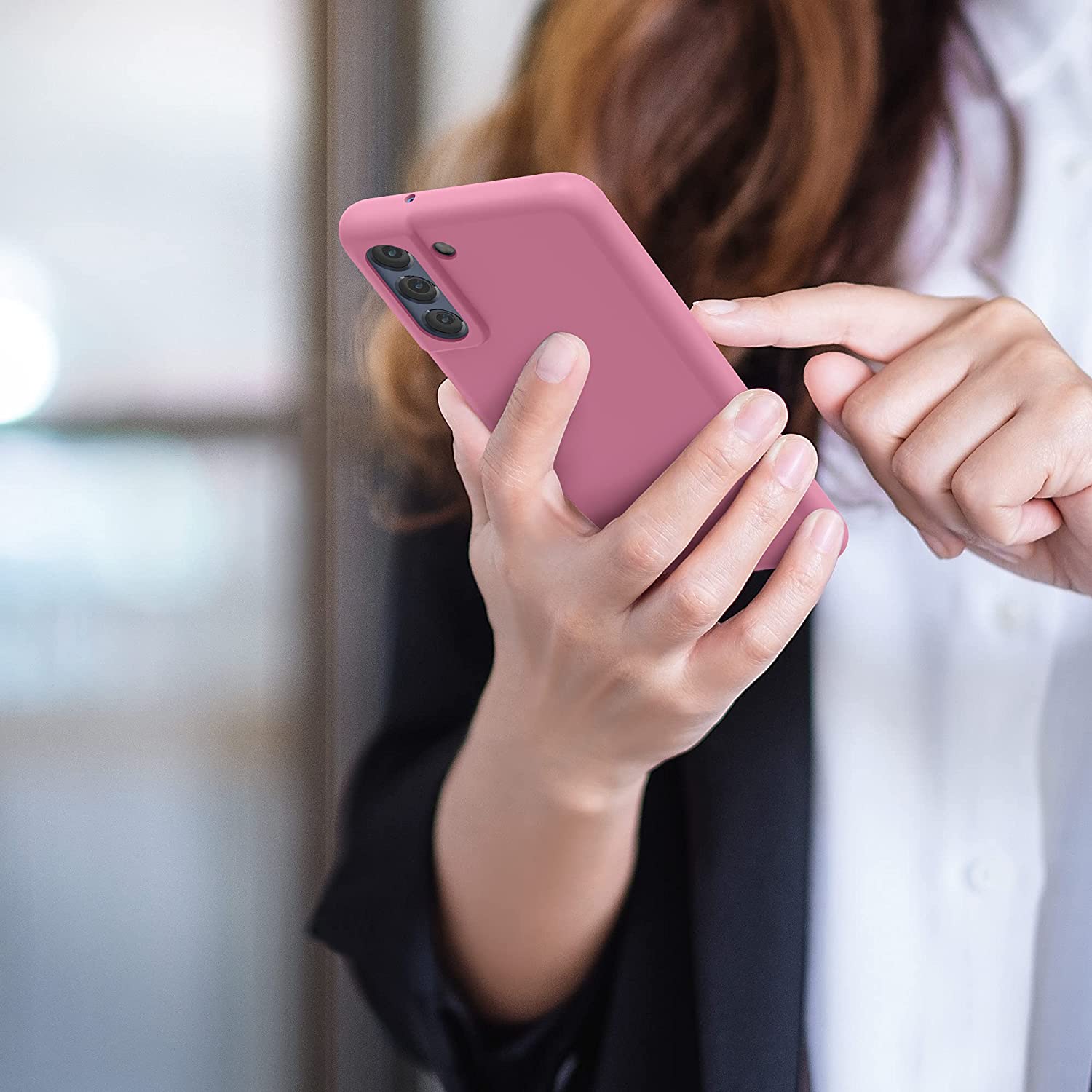 KW Samsung Galaxy S21 FE Θήκη Σιλικόνης TPU - Deep Rusty Rose - 55484.167