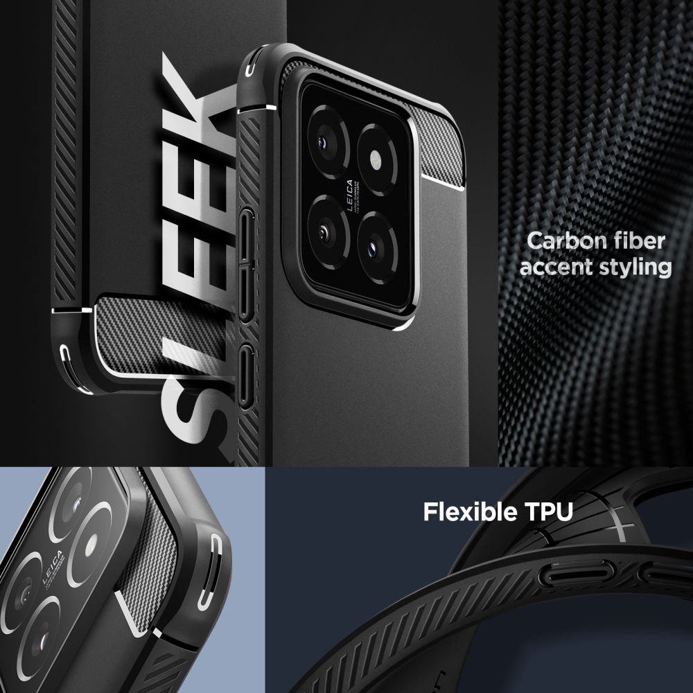 Spigen Xiaomi 14 Θήκη TPU Rugged Armor - Matte Black