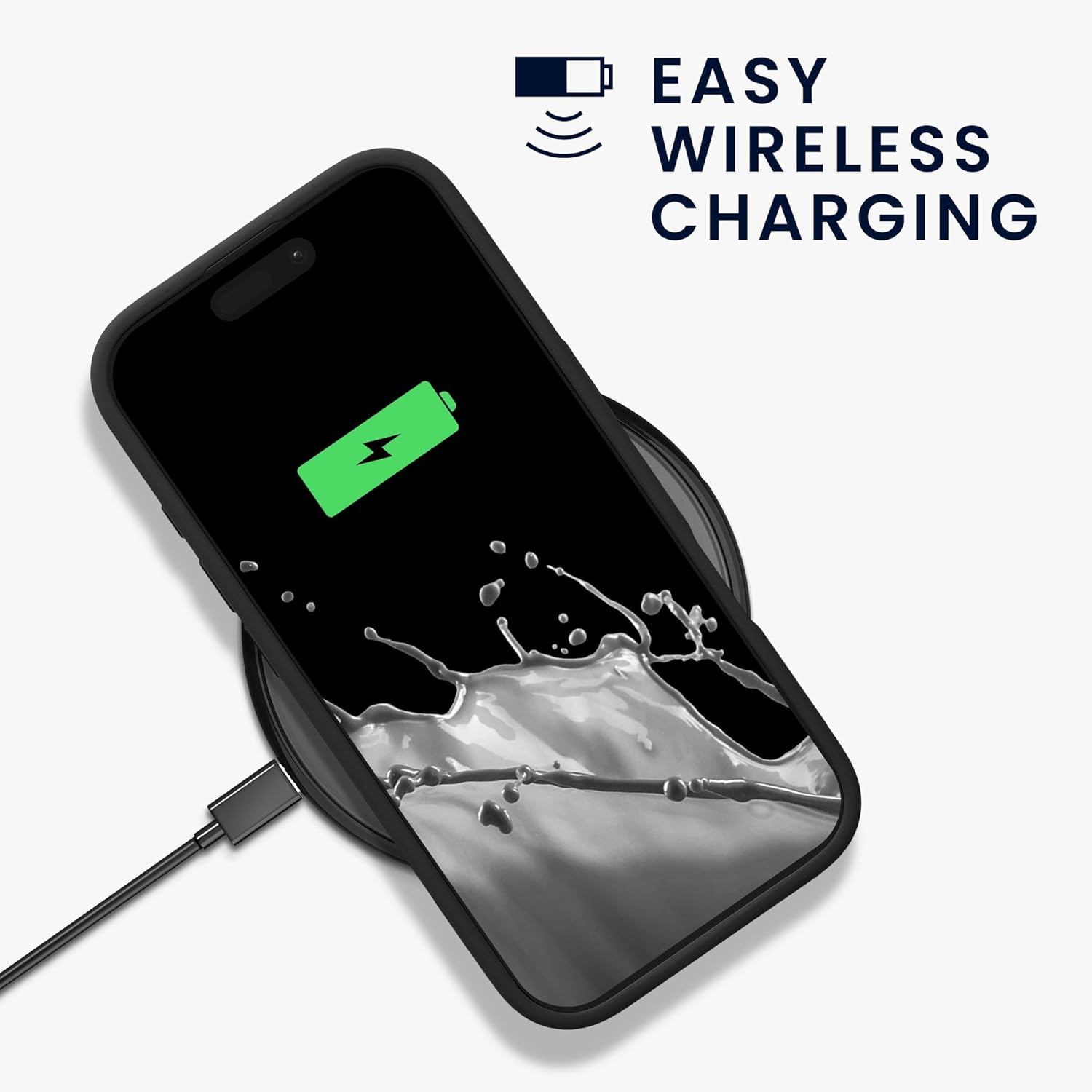 KW iPhone 16 Pro Θήκη Σιλικόνης Rubberized TPU - Black